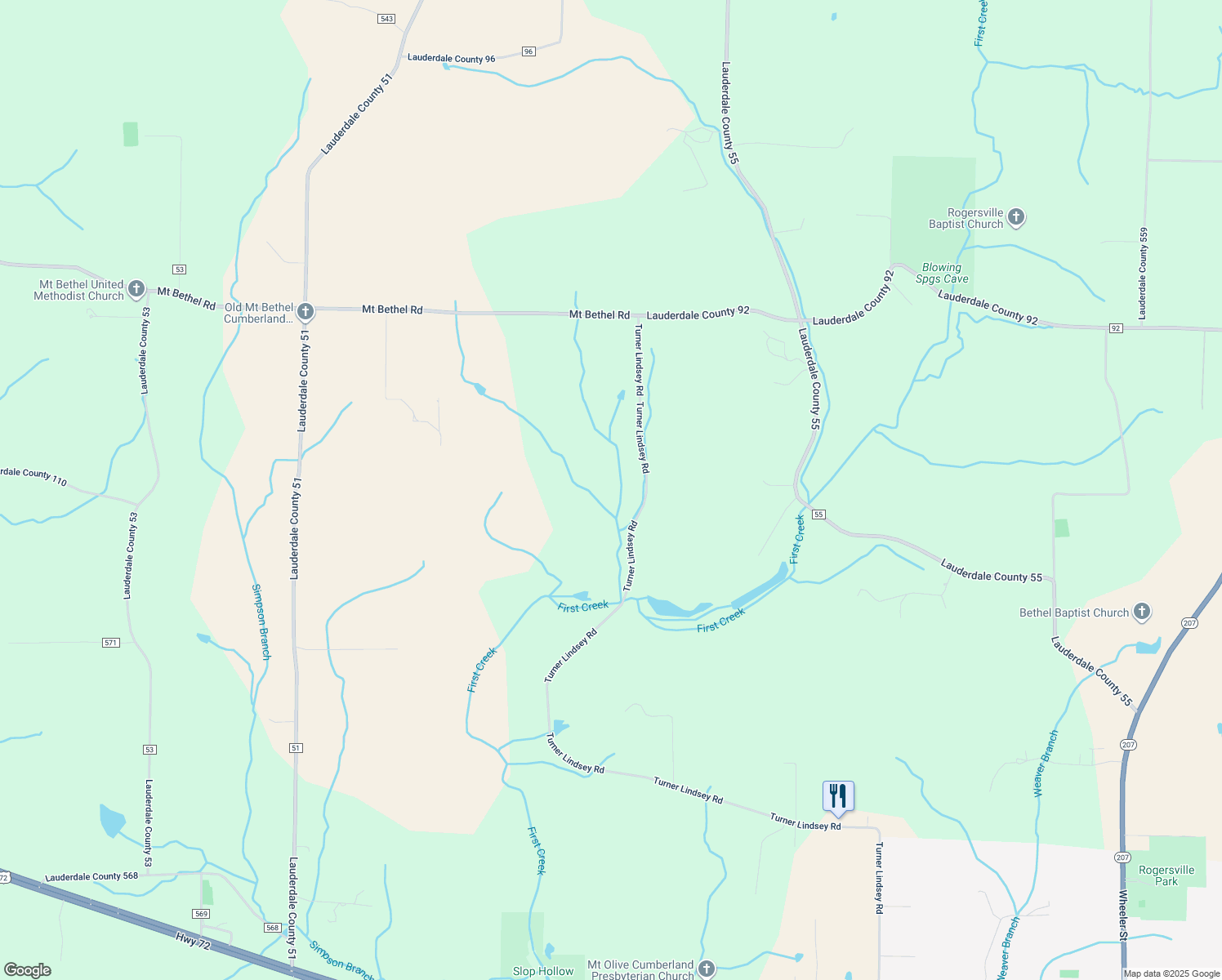 map of restaurants, bars, coffee shops, grocery stores, and more near in Rogersville