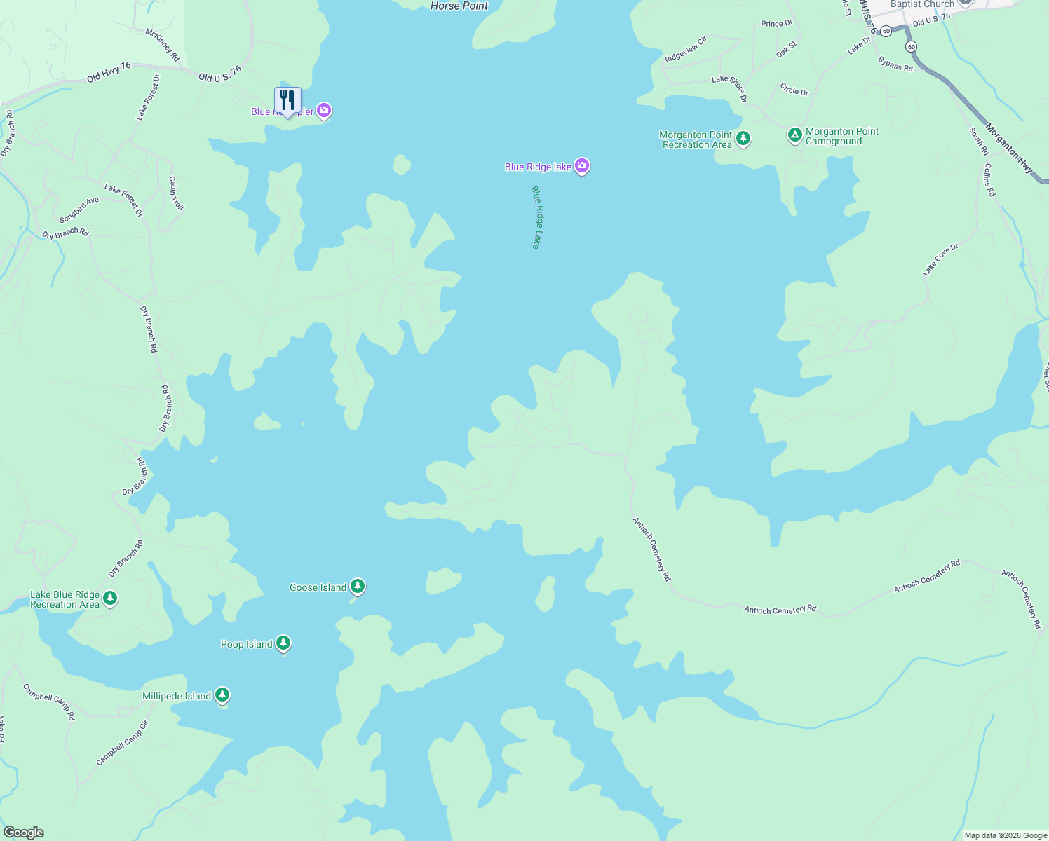 map of restaurants, bars, coffee shops, grocery stores, and more near 281 Star Drive in Morganton
