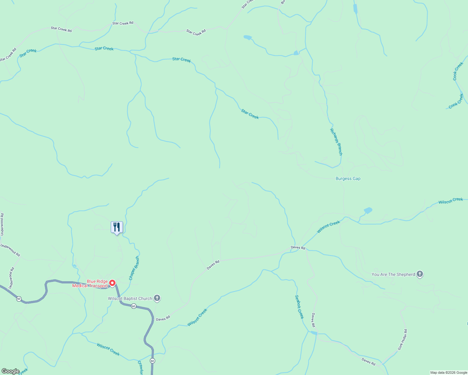 map of restaurants, bars, coffee shops, grocery stores, and more near 393 Shepherds Walk in Morganton