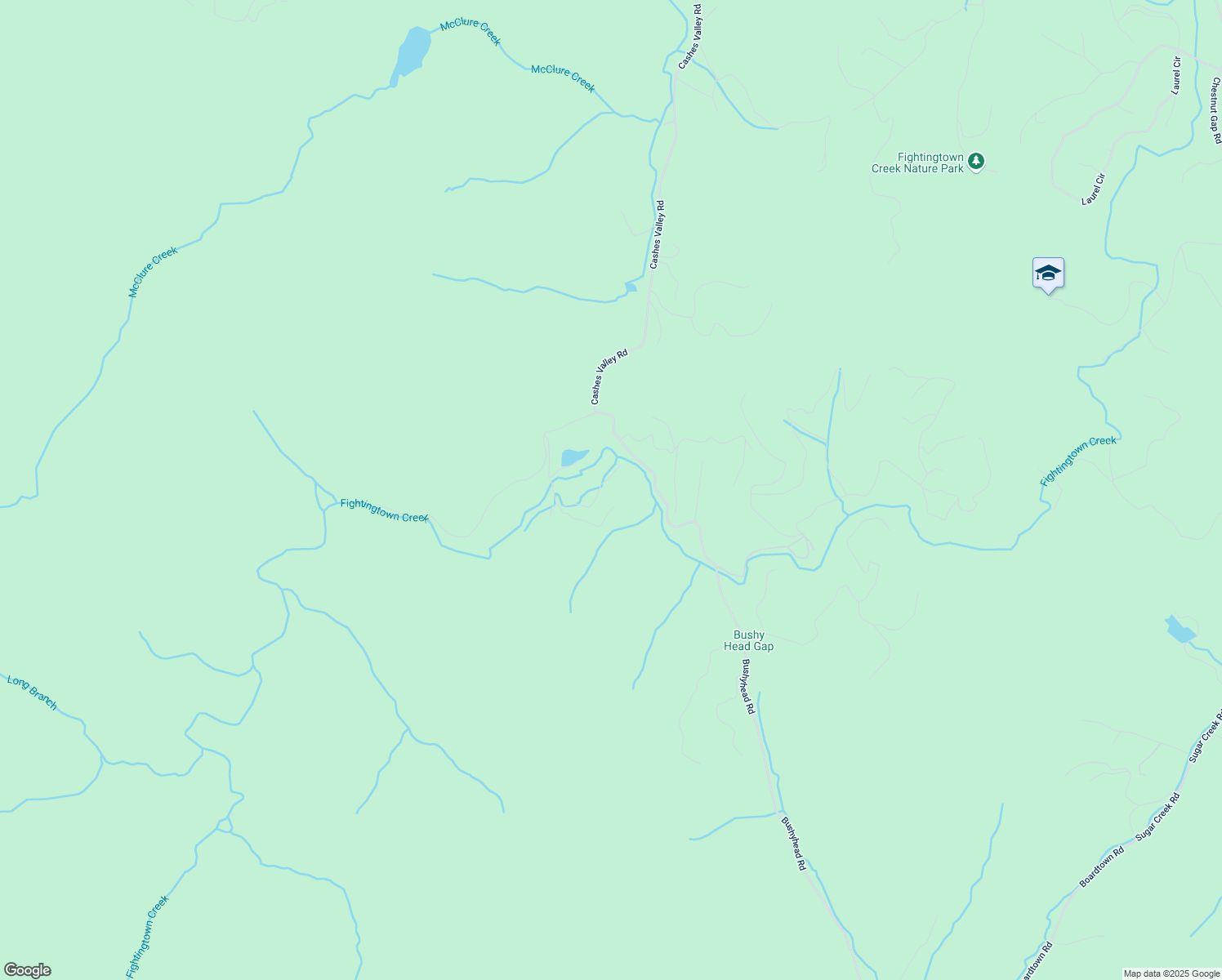 map of restaurants, bars, coffee shops, grocery stores, and more near 184 Rockhouse Road in Cherry Log