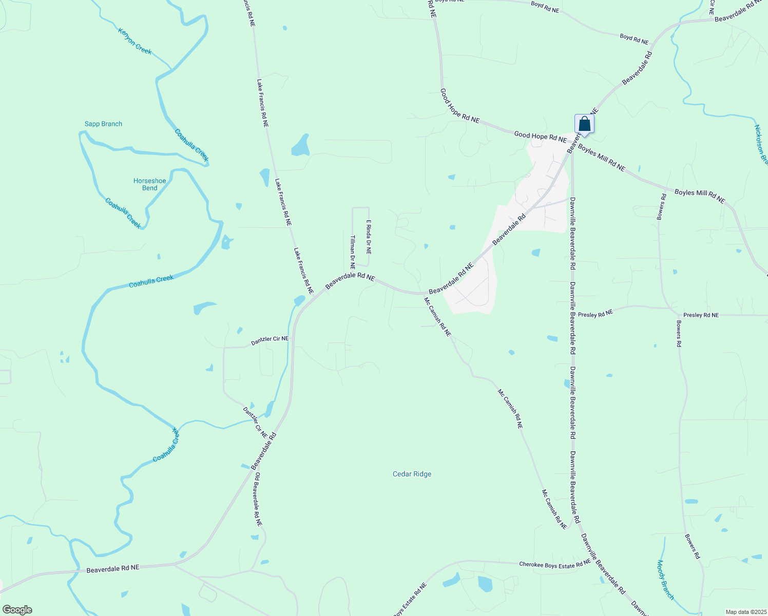 map of restaurants, bars, coffee shops, grocery stores, and more near 900-998 Tabby Way in Dalton