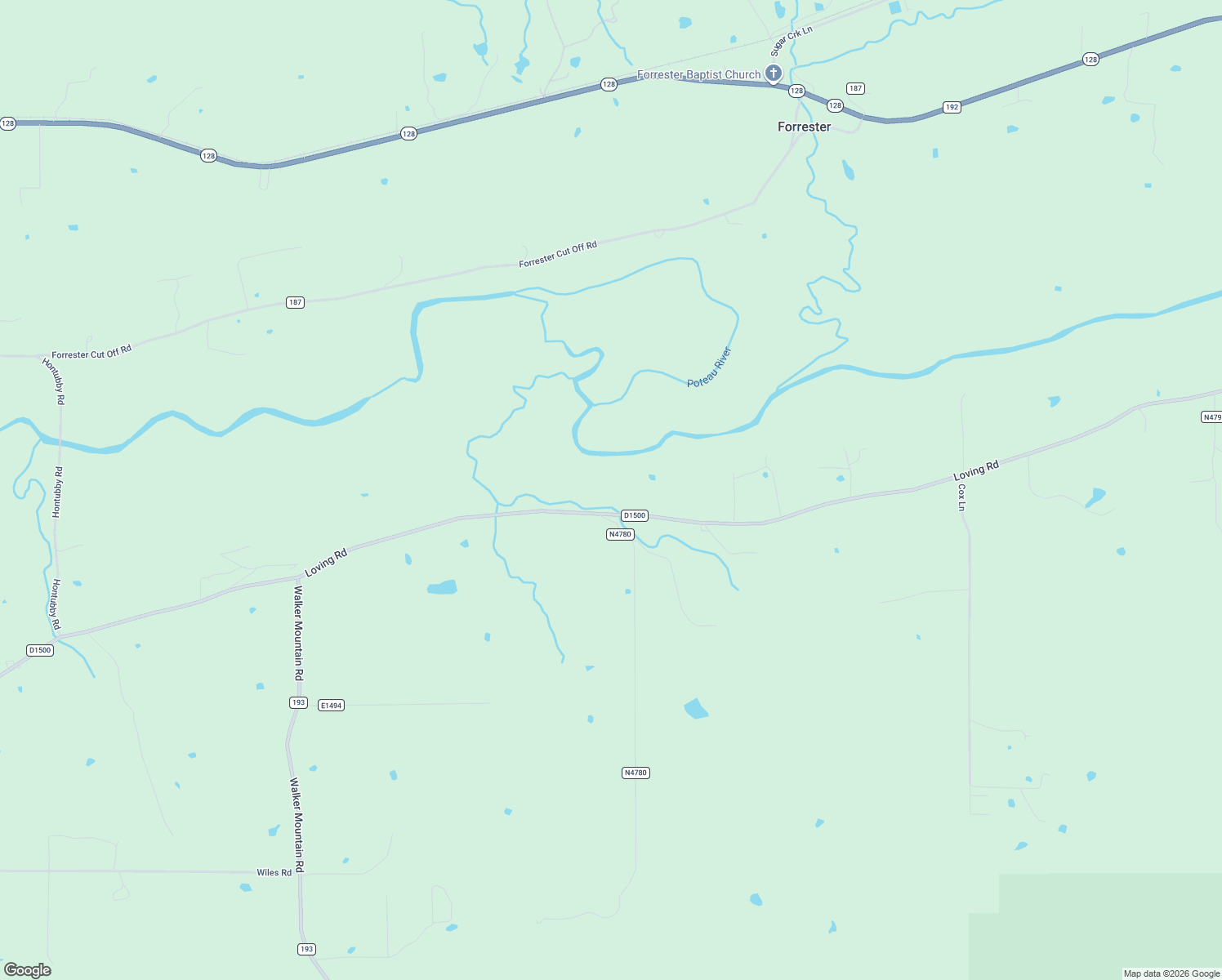 map of restaurants, bars, coffee shops, grocery stores, and more near 15734 Loving Road in Heavener
