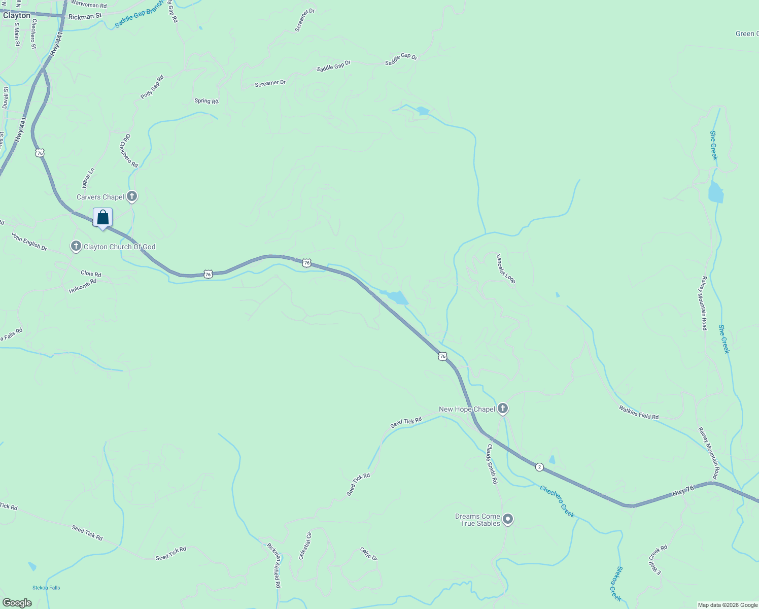 map of restaurants, bars, coffee shops, grocery stores, and more near 401 Country Club Drive in Clayton