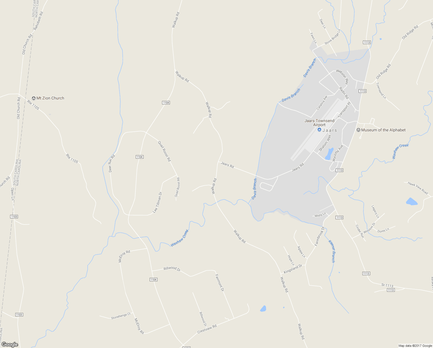 map of restaurants, bars, coffee shops, grocery stores, and more near Walkup Road in Waxhaw