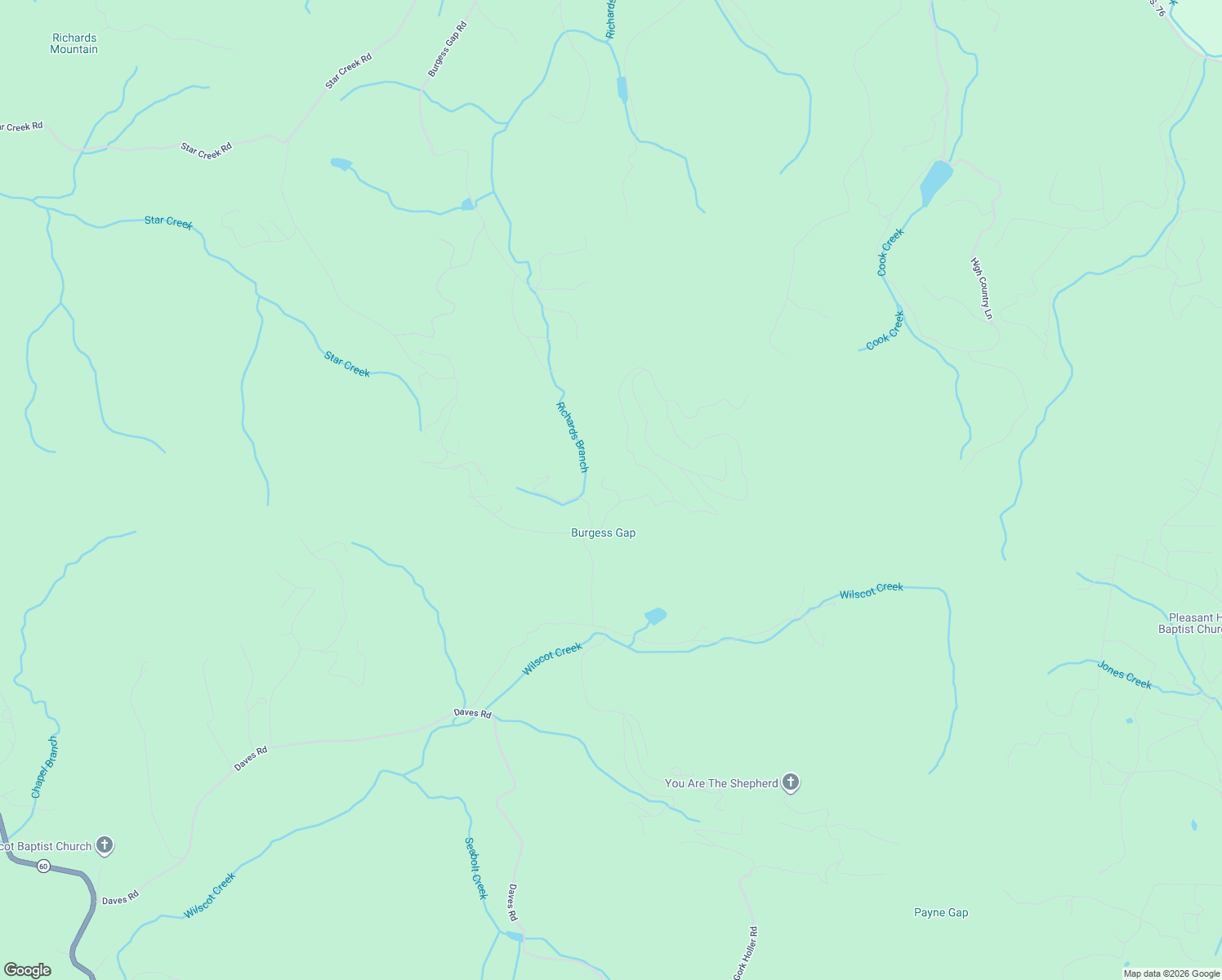 map of restaurants, bars, coffee shops, grocery stores, and more near Fox Hollow in Fannin County