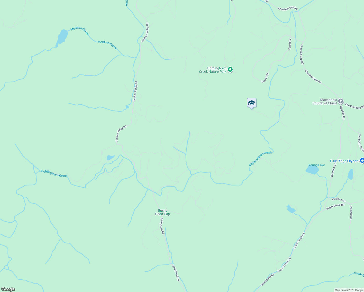 map of restaurants, bars, coffee shops, grocery stores, and more near 476 Prince Mountain Road in Cherry Log