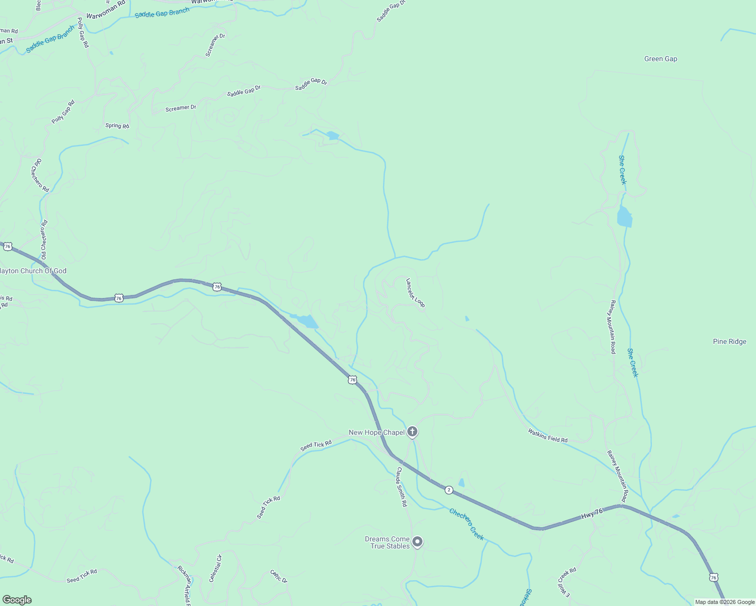 map of restaurants, bars, coffee shops, grocery stores, and more near 47 Hidden Waters Lane in Clayton
