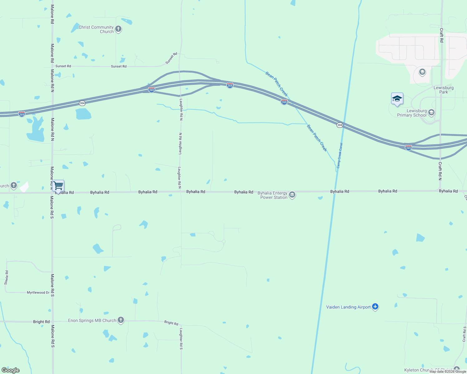 map of restaurants, bars, coffee shops, grocery stores, and more near 5410 Byhalia Road in Hernando