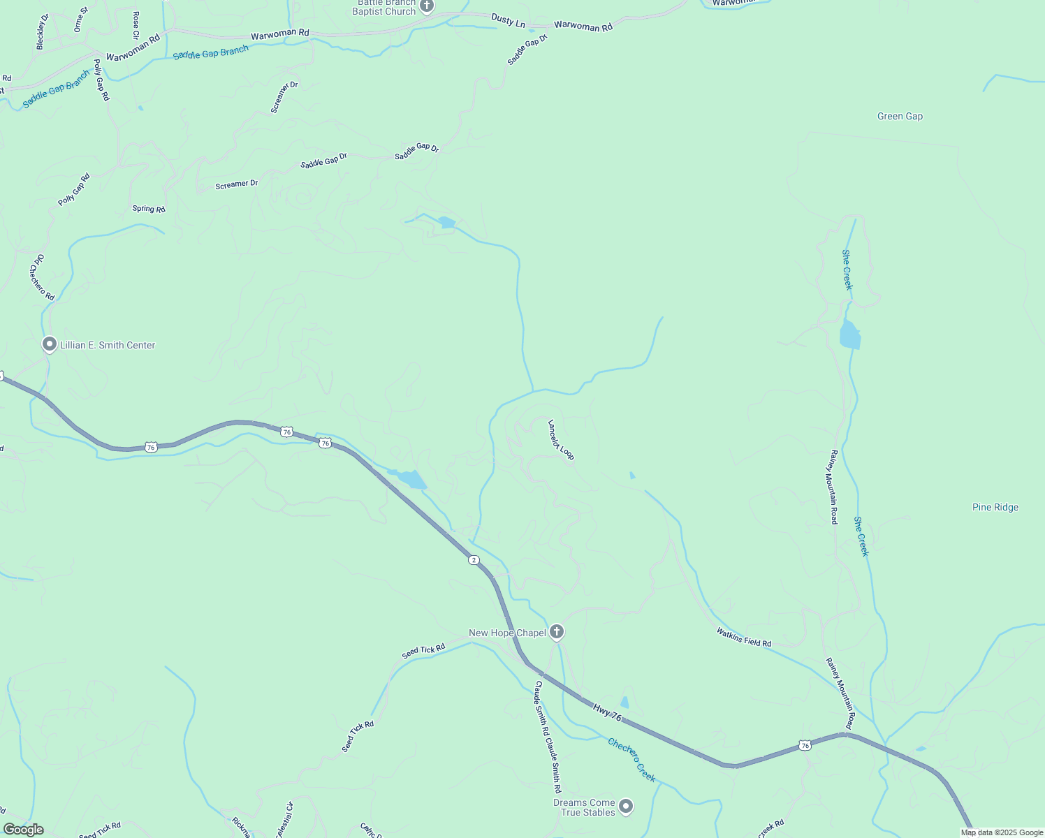 map of restaurants, bars, coffee shops, grocery stores, and more near 225 Lancelot Loop in Clayton