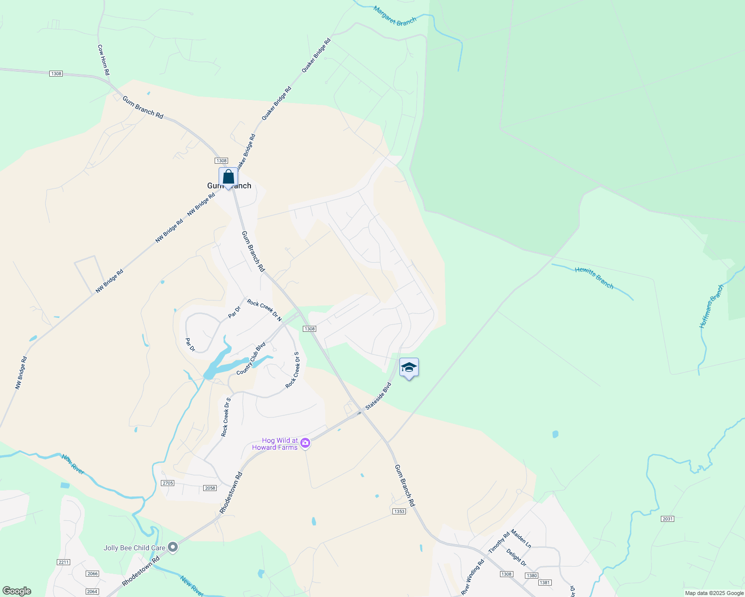 map of restaurants, bars, coffee shops, grocery stores, and more near 160 Whaley Field Road in Jacksonville
