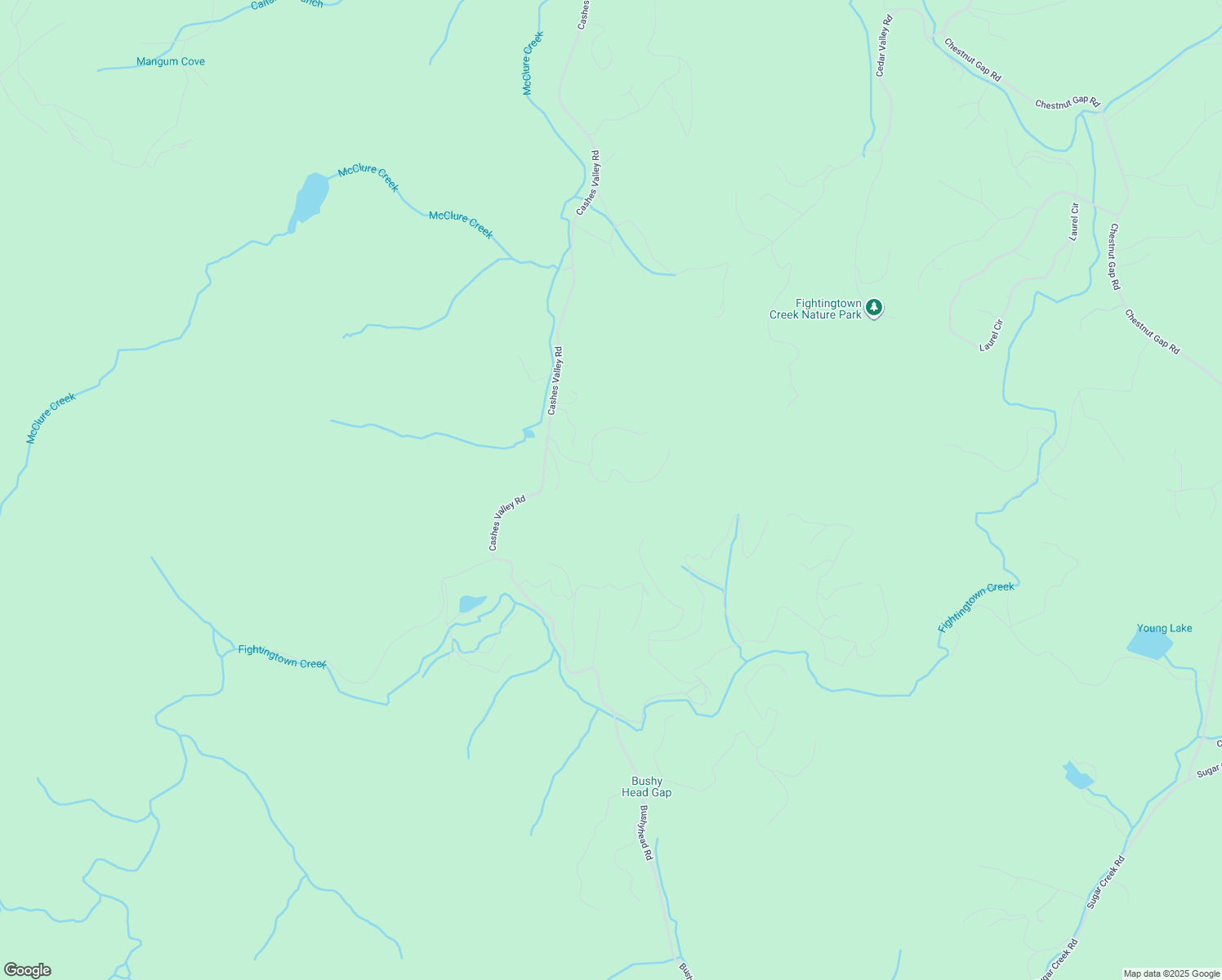 map of restaurants, bars, coffee shops, grocery stores, and more near 94 Heights Overlook in Cherry Log