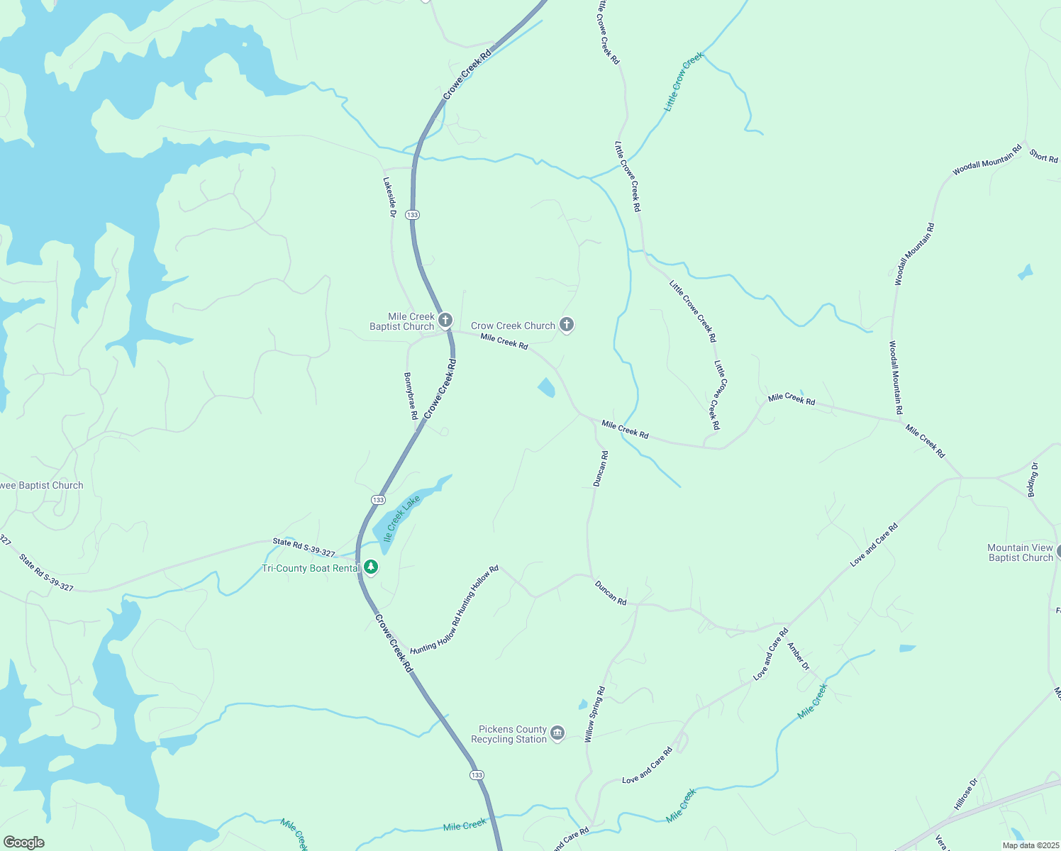 map of restaurants, bars, coffee shops, grocery stores, and more near 158 Whippoorwill Trail in Six Mile