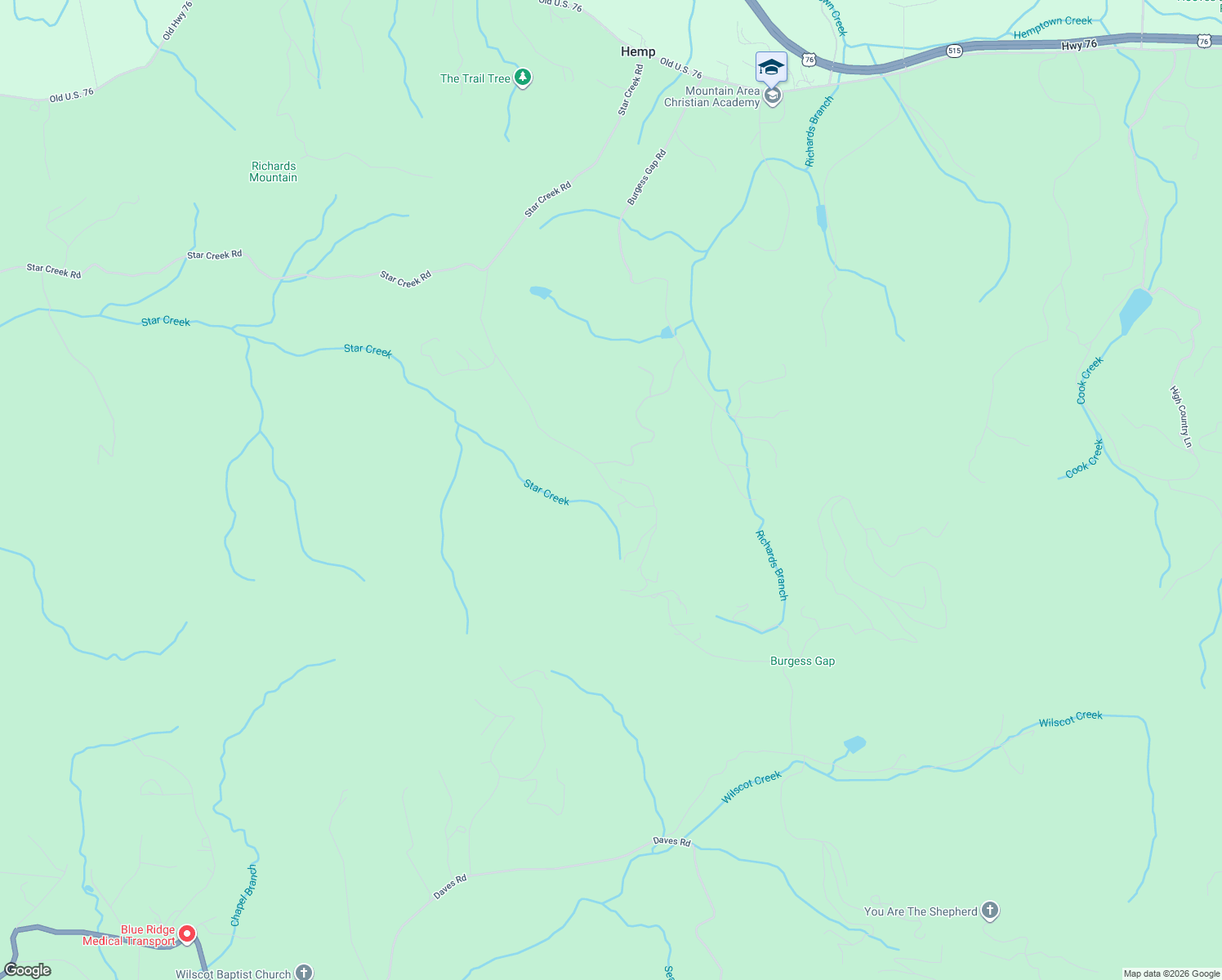 map of restaurants, bars, coffee shops, grocery stores, and more near 185 Channing View in Morganton