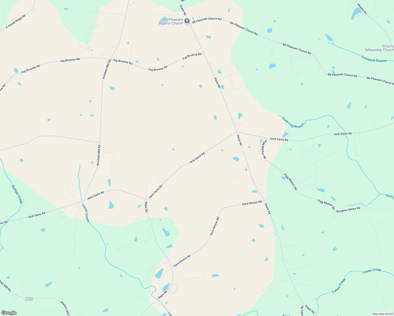 map of restaurants, bars, coffee shops, grocery stores, and more near Jack Davis Road in Monroe