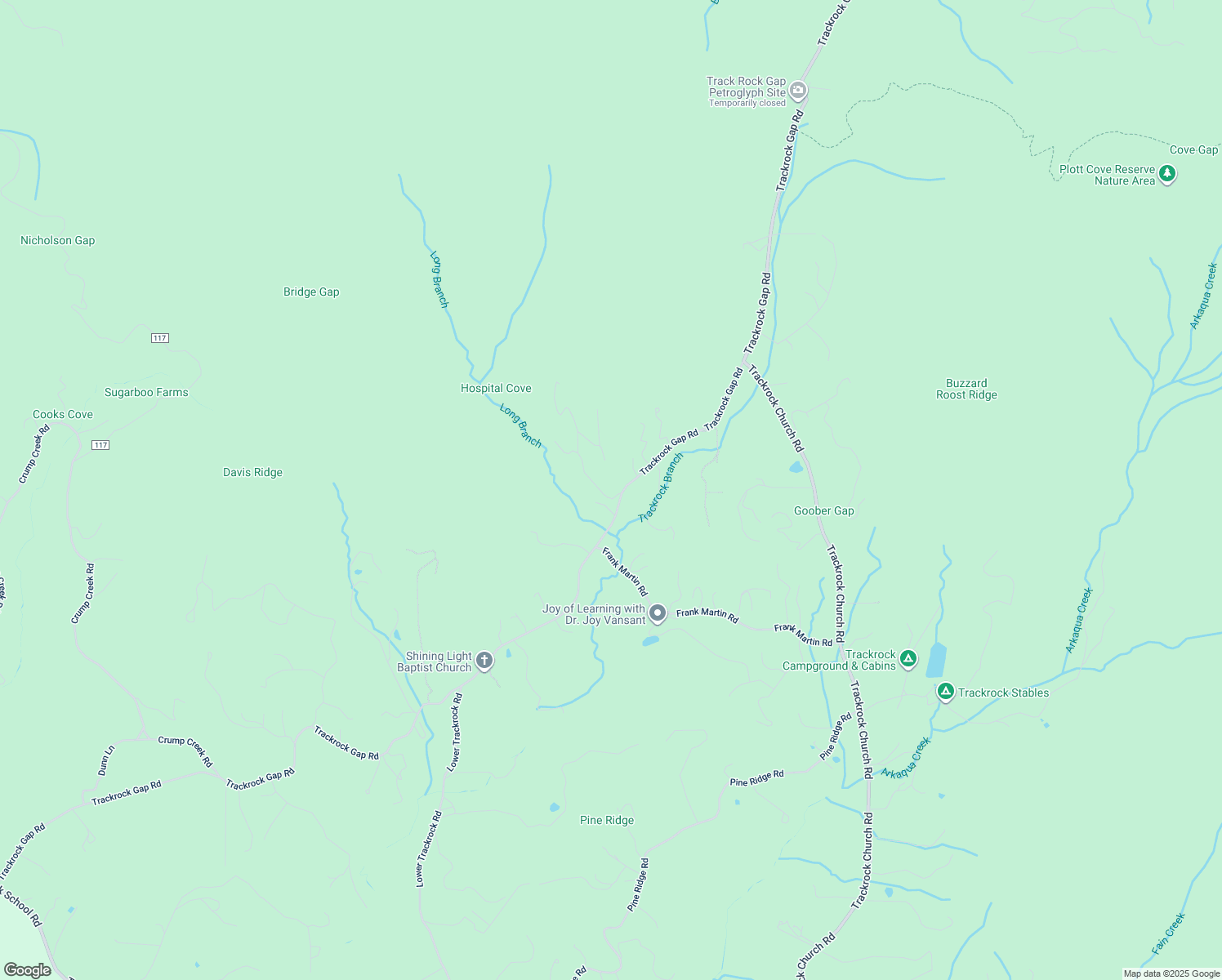 map of restaurants, bars, coffee shops, grocery stores, and more near 96 Bryant Cove Road in Blairsville