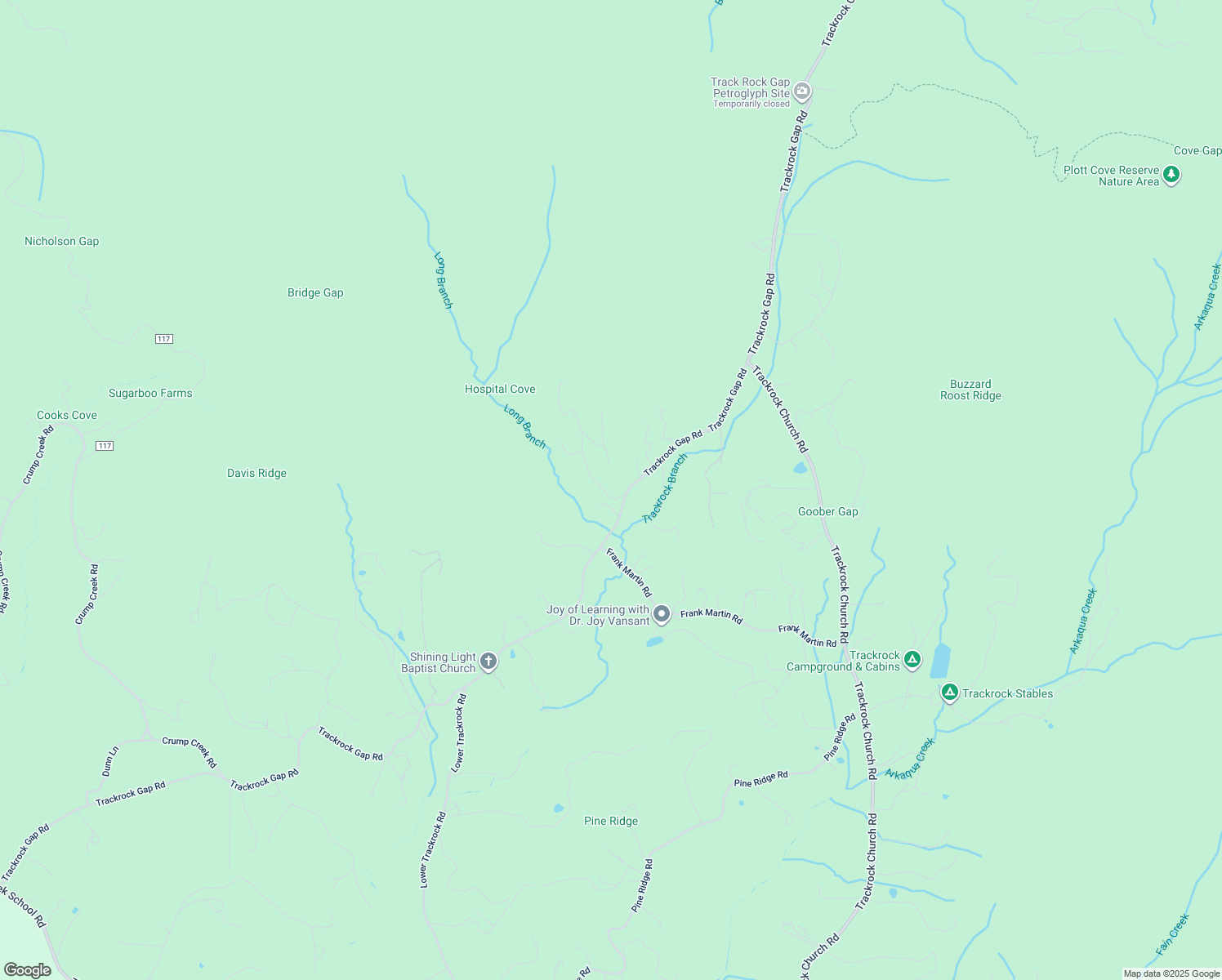 map of restaurants, bars, coffee shops, grocery stores, and more near 96 Bryant Cove Road in Blairsville