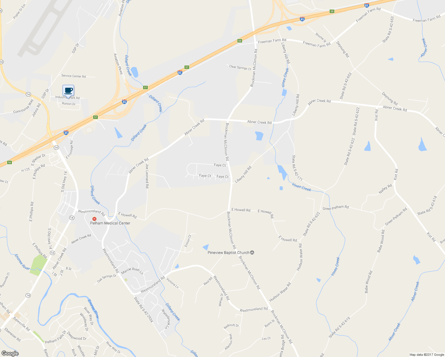 map of restaurants, bars, coffee shops, grocery stores, and more near 303 Savage Court in Greer