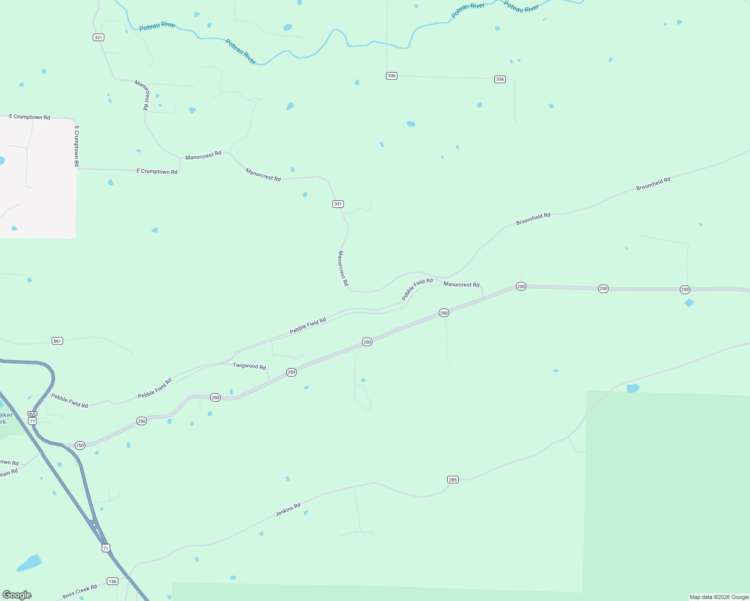 map of restaurants, bars, coffee shops, grocery stores, and more near 4600 State Highway 250 in Waldron