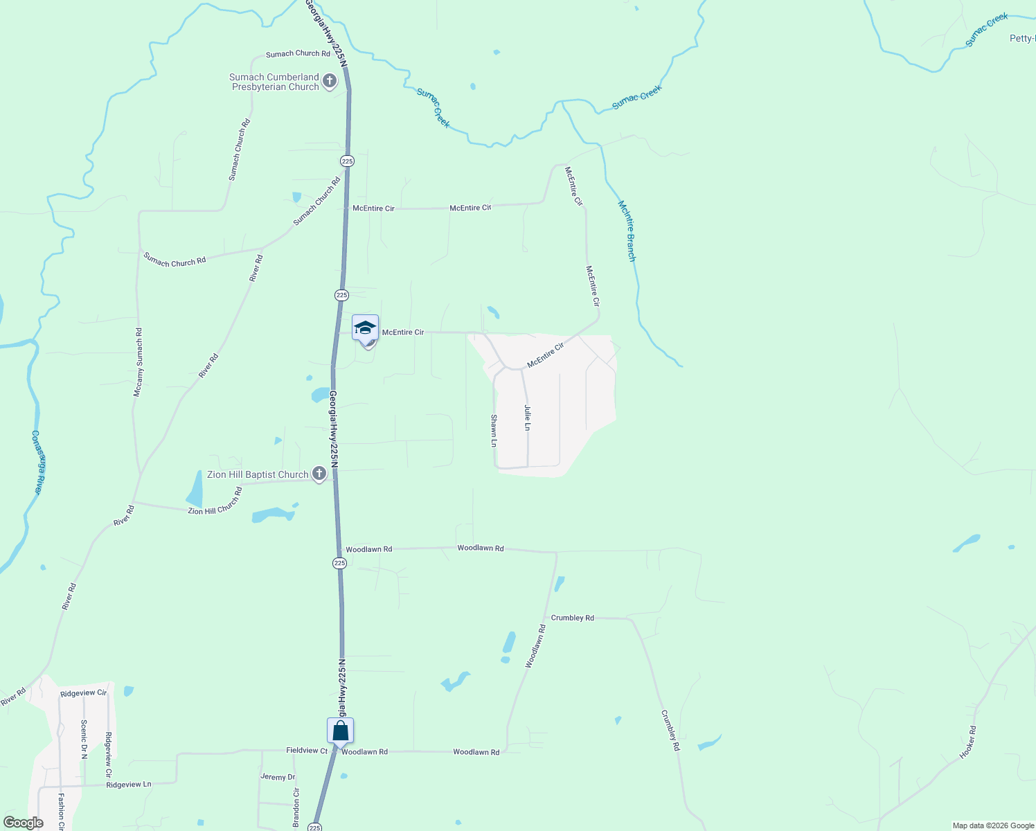 map of restaurants, bars, coffee shops, grocery stores, and more near 156 Julie Ln in Chatsworth