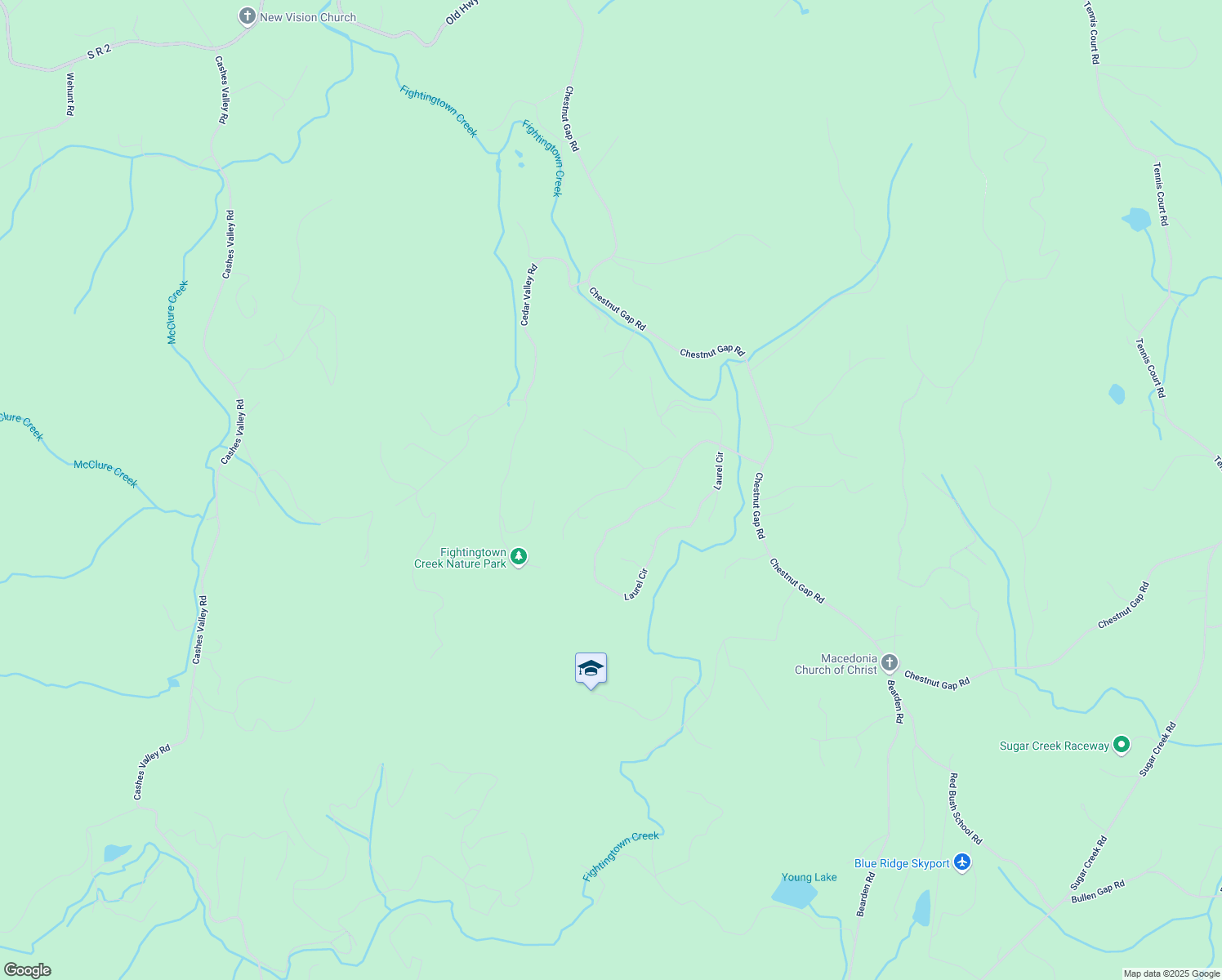 map of restaurants, bars, coffee shops, grocery stores, and more near 469 Laurel Crossing in Blue Ridge