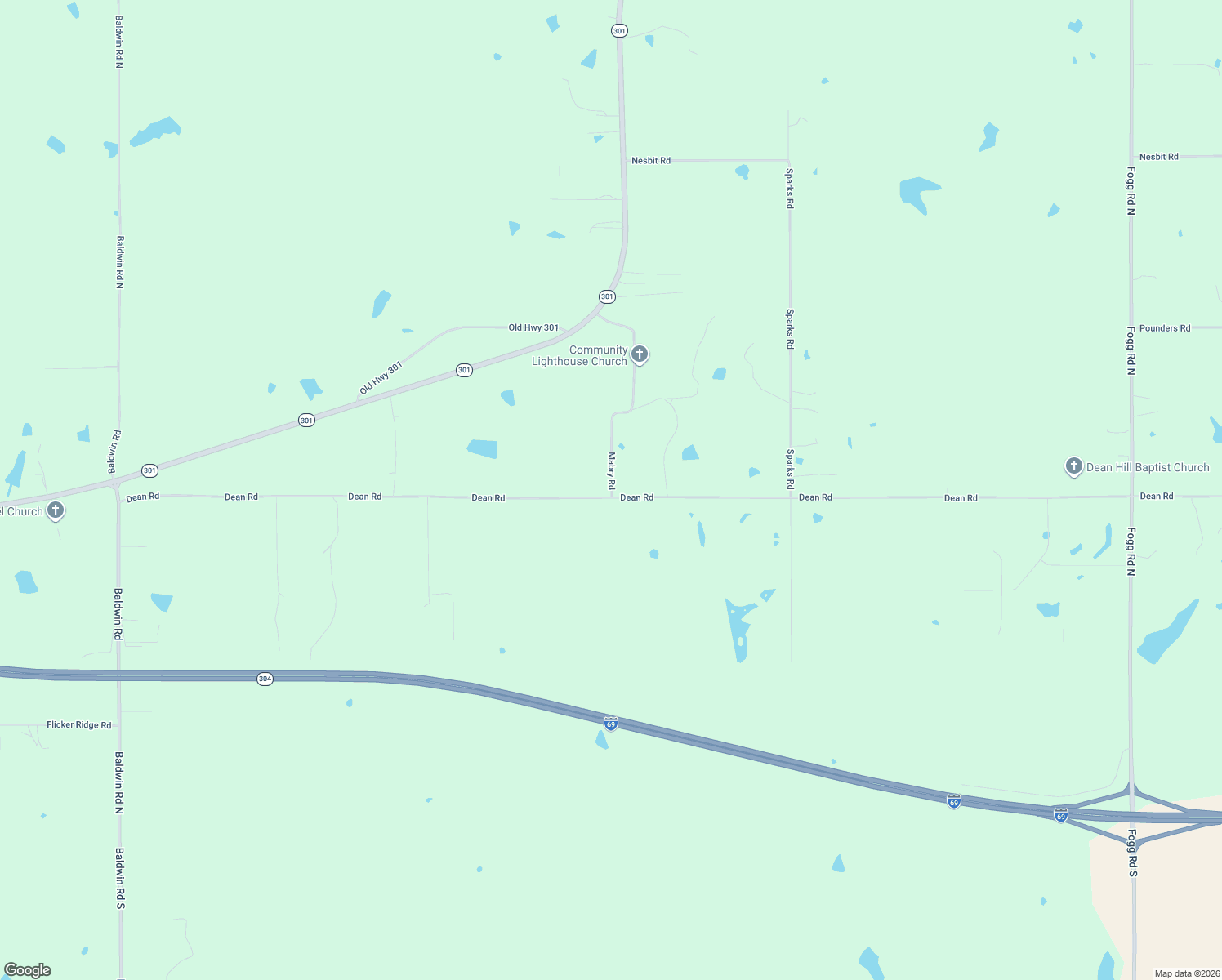 map of restaurants, bars, coffee shops, grocery stores, and more near 1003 Mabry Road in Lake Cormorant