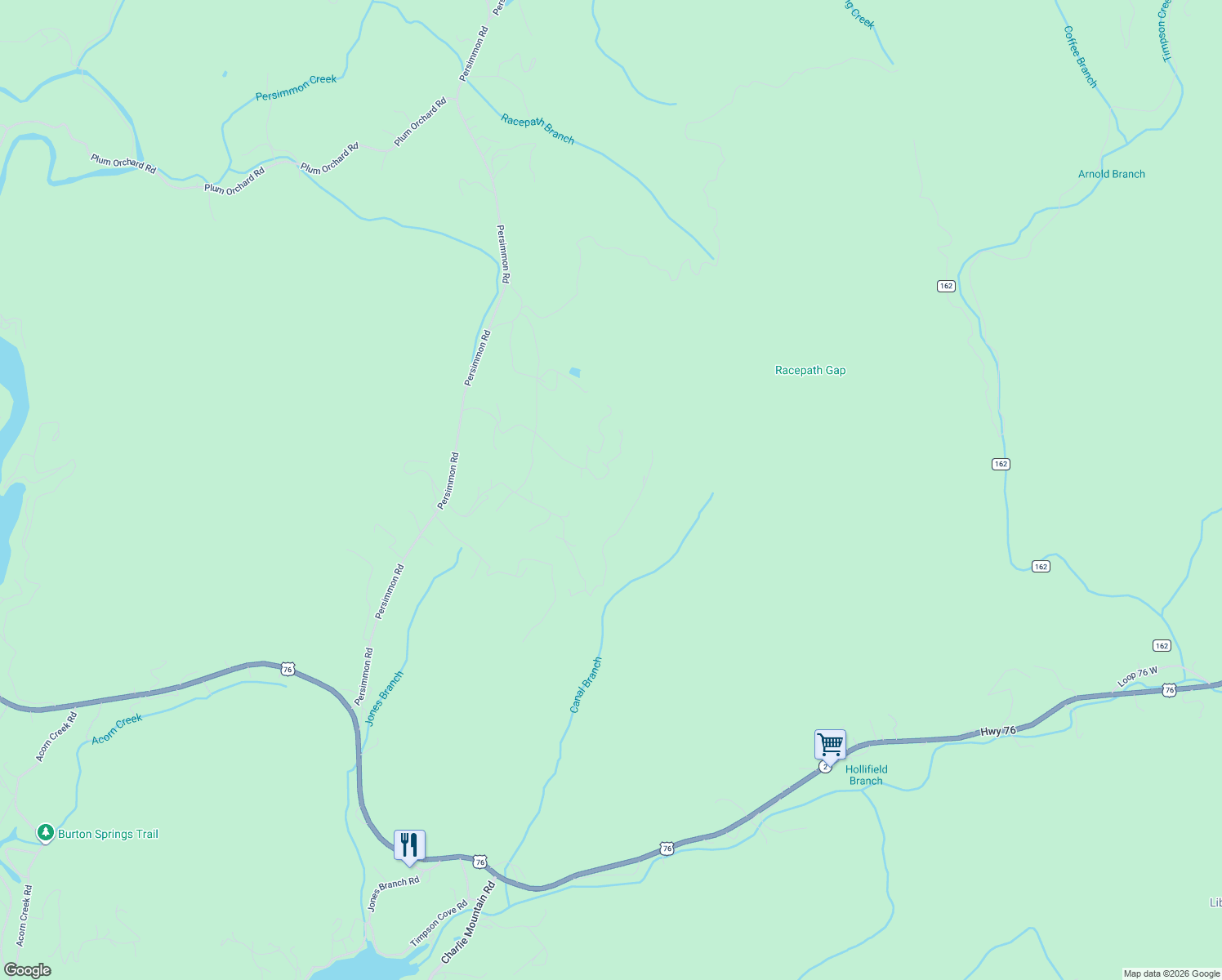 map of restaurants, bars, coffee shops, grocery stores, and more near 111 Gobbler Lane in Clayton