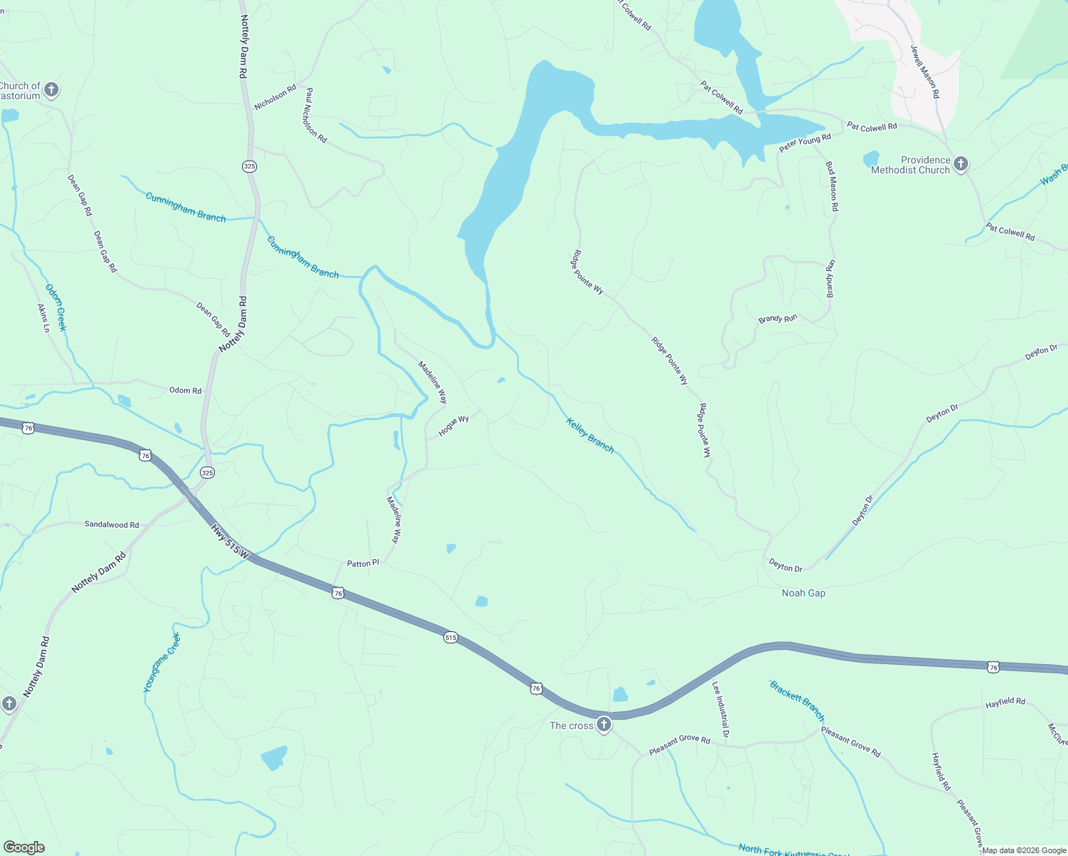 map of restaurants, bars, coffee shops, grocery stores, and more near 668 Lola Drive in Blairsville