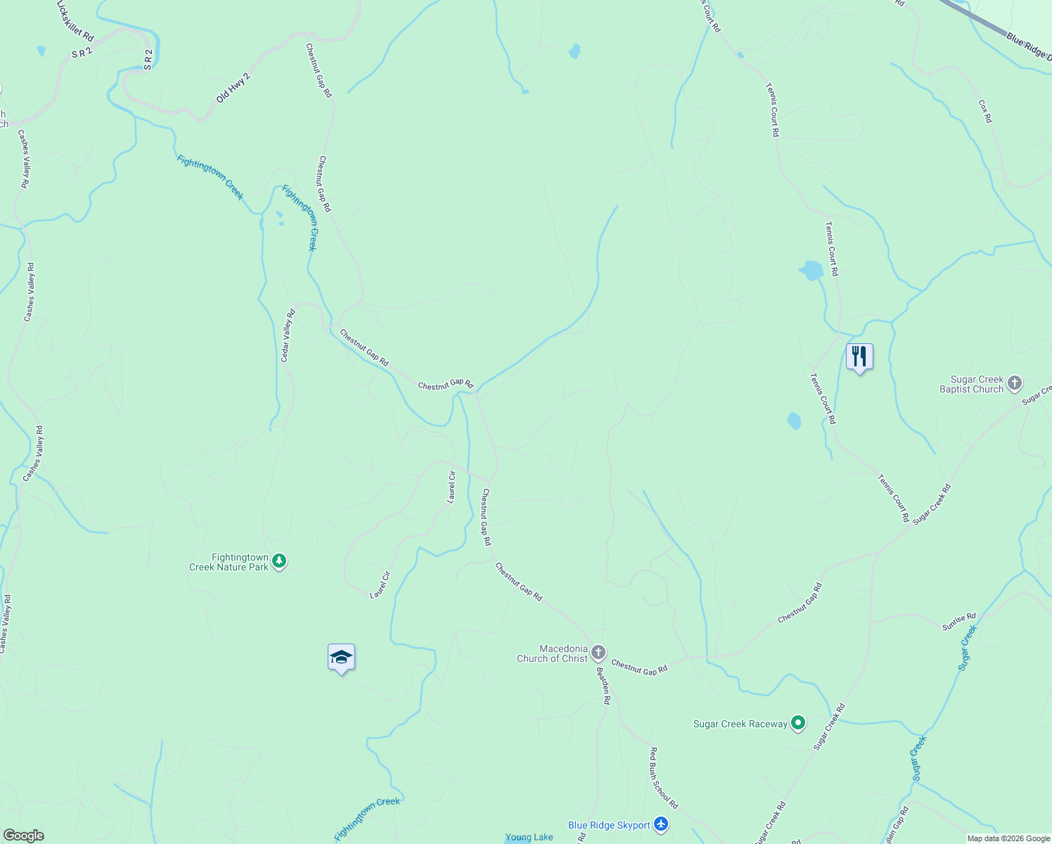 map of restaurants, bars, coffee shops, grocery stores, and more near 181 Sugar Mountain Road in Blue Ridge