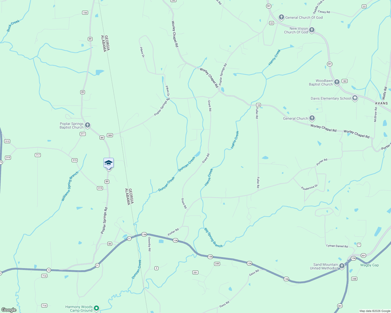 map of restaurants, bars, coffee shops, grocery stores, and more near 497 Grant Road in Trenton