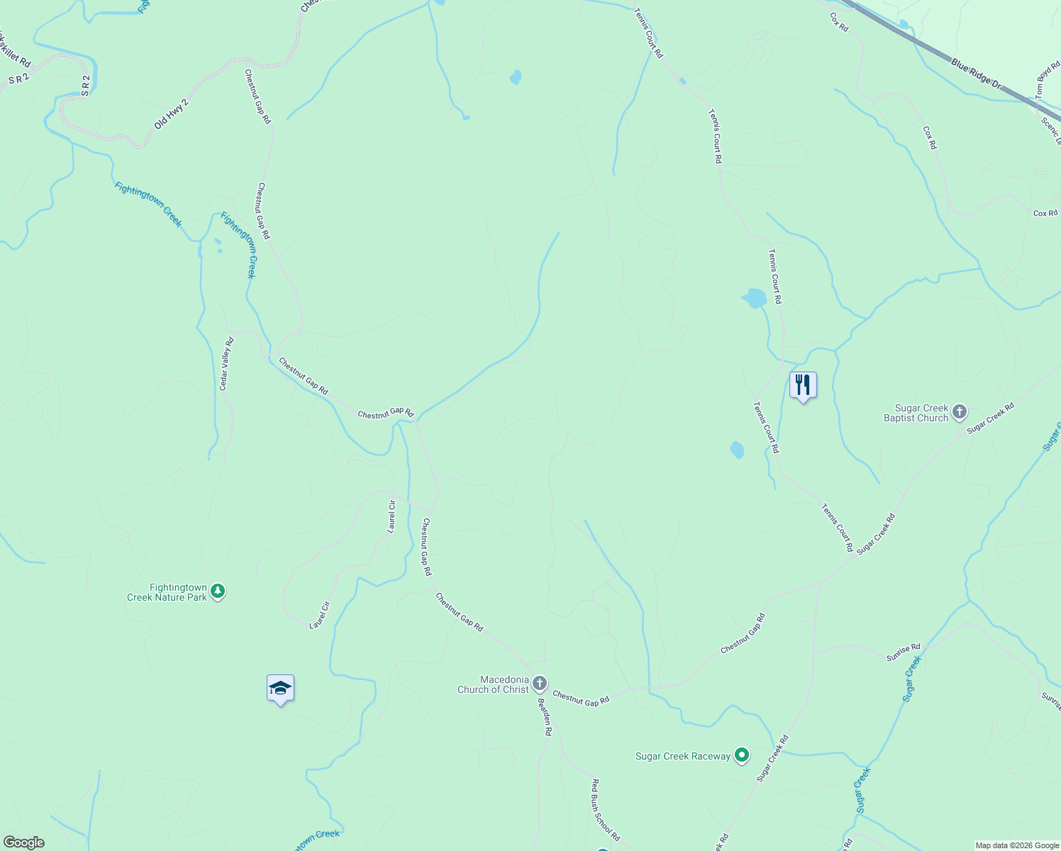 map of restaurants, bars, coffee shops, grocery stores, and more near 11 Crooked Pine Road in Blue Ridge