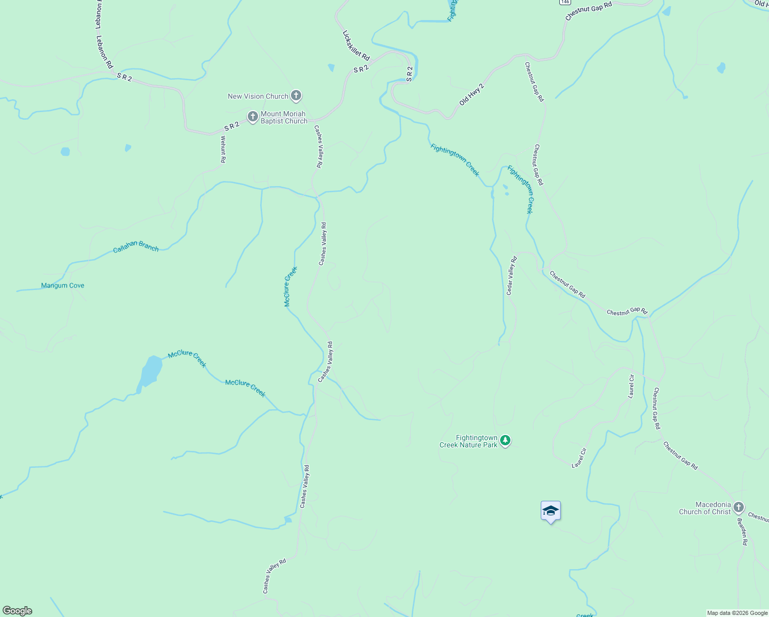 map of restaurants, bars, coffee shops, grocery stores, and more near 331 Memory Lane in Cherry Log