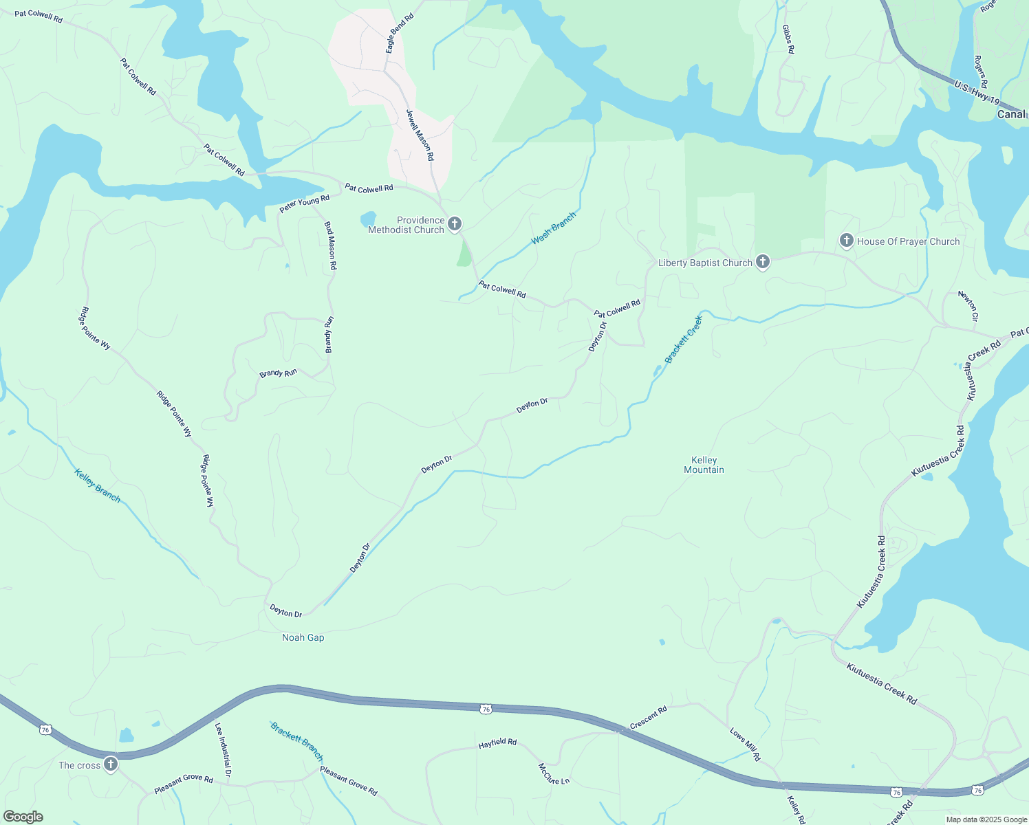 map of restaurants, bars, coffee shops, grocery stores, and more near 3850 Deyton Drive in Blairsville
