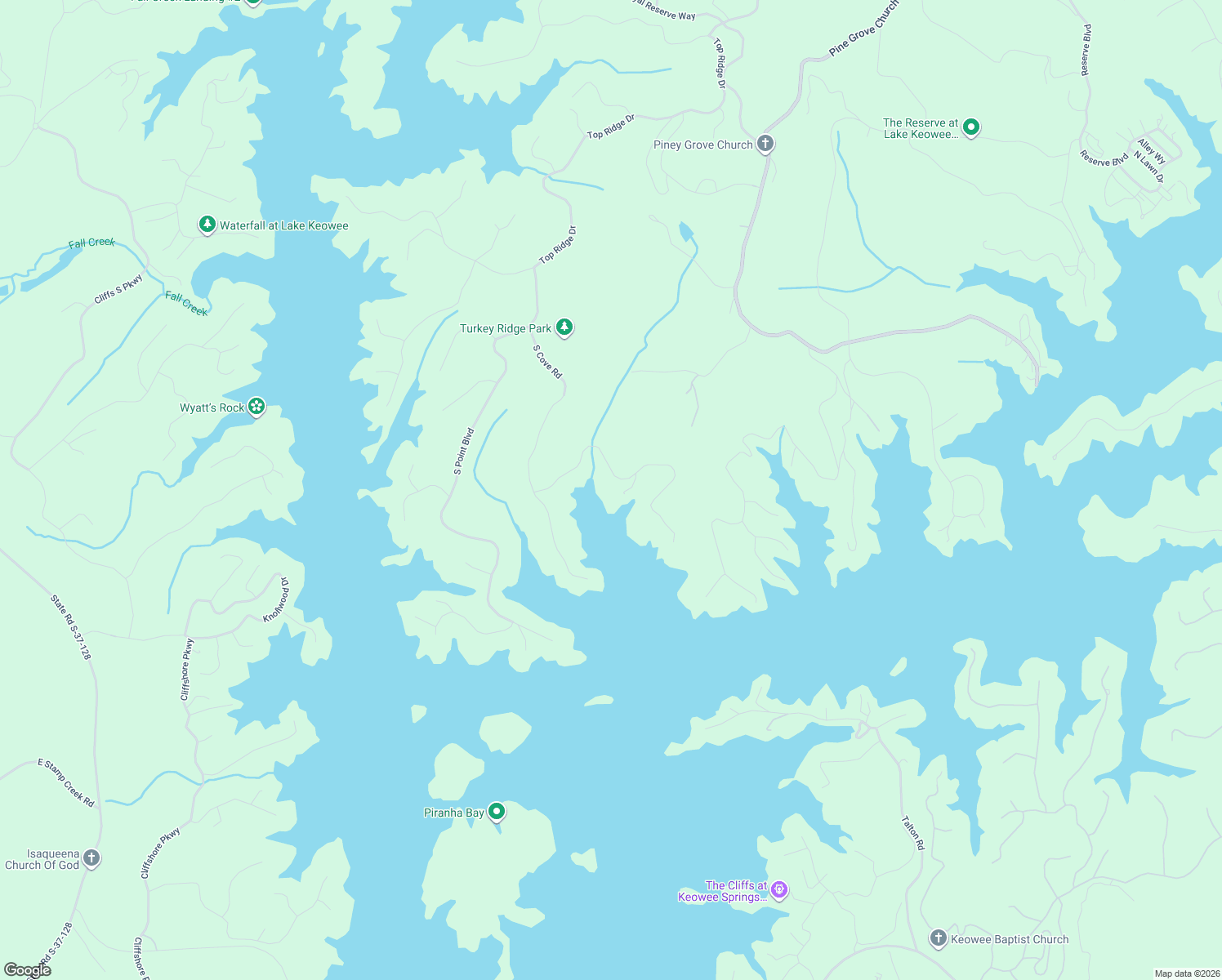 map of restaurants, bars, coffee shops, grocery stores, and more near 132 South Falls Road in Sunset