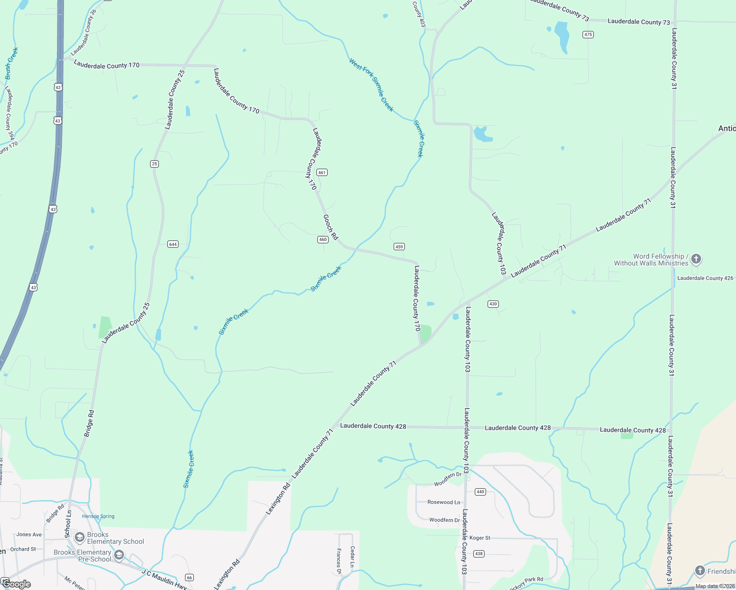 map of restaurants, bars, coffee shops, grocery stores, and more near 3550 County Road 170 in Killen