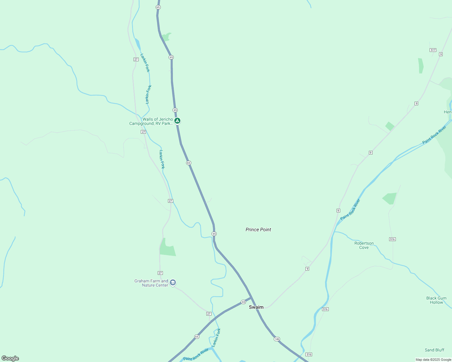 map of restaurants, bars, coffee shops, grocery stores, and more near 18600 Alabama 65 in Estillfork