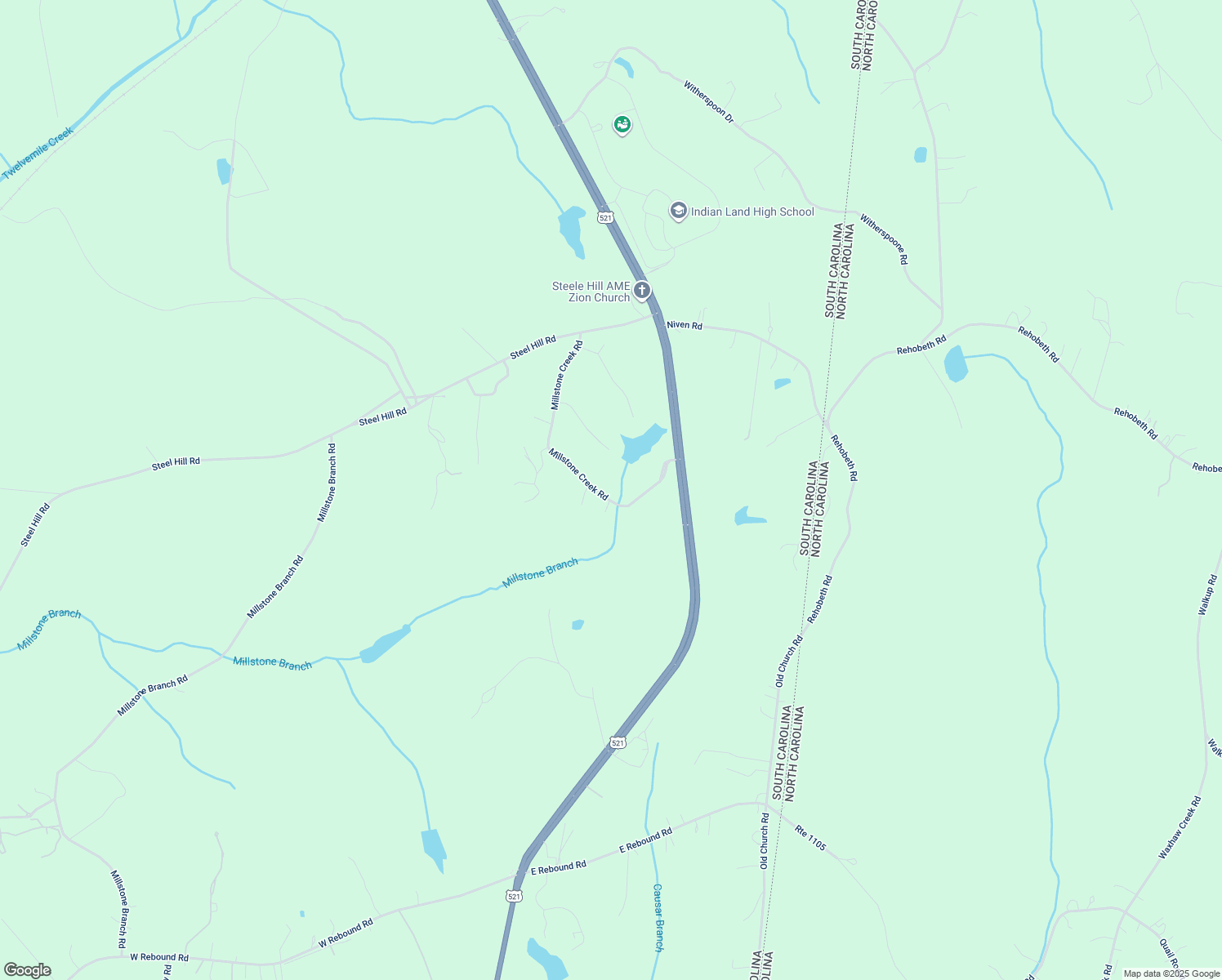 map of restaurants, bars, coffee shops, grocery stores, and more near 3268 Millstone Creek Road in Lancaster