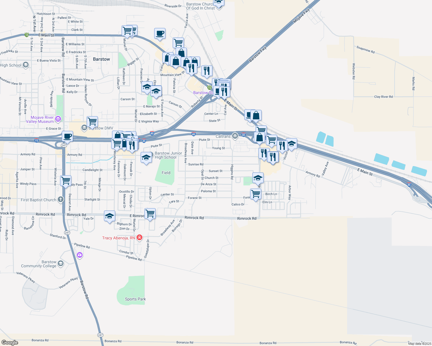 1640 Sunset Street, Barstow CA Walk Score