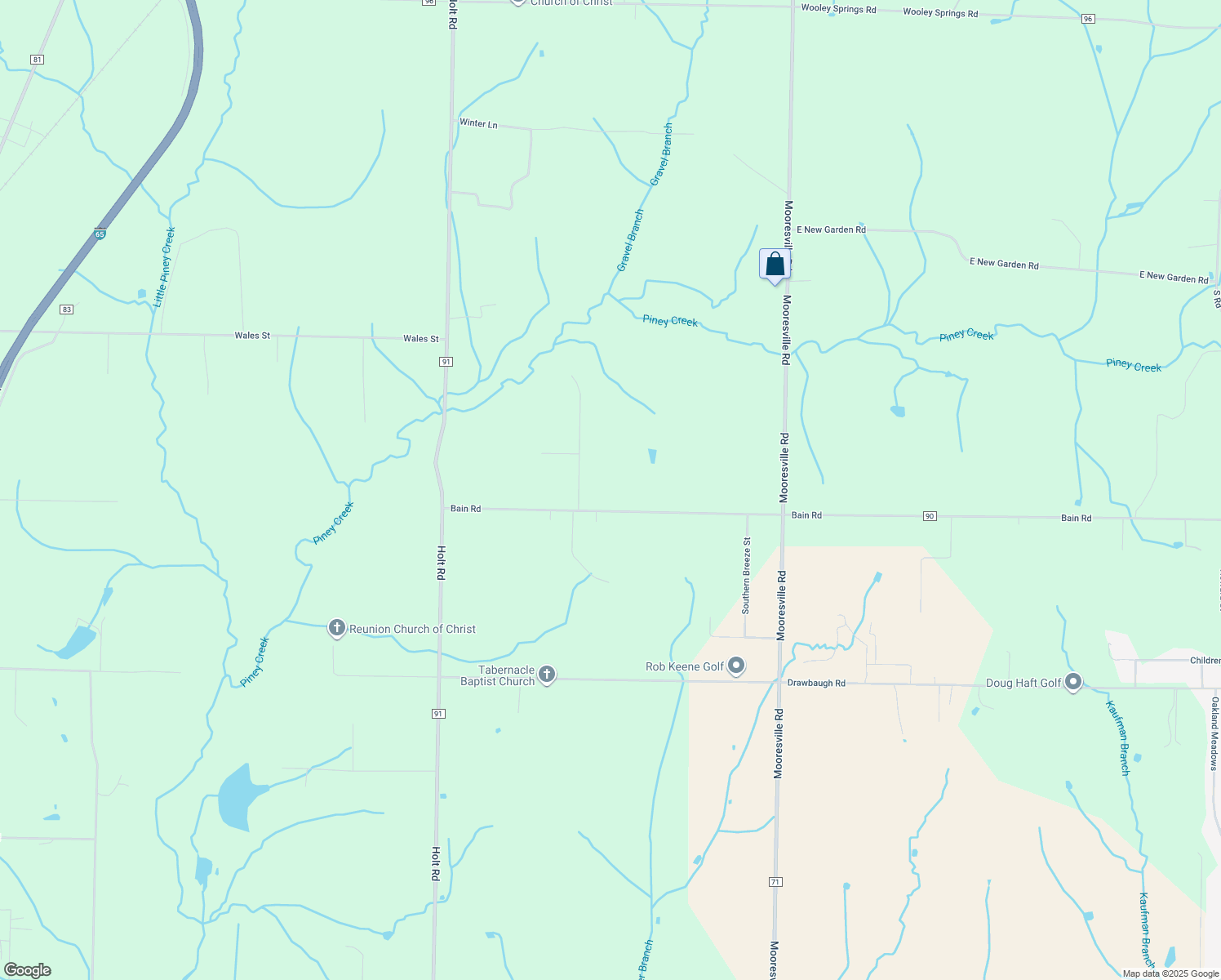 map of restaurants, bars, coffee shops, grocery stores, and more near 24493 Bain Road in Athens