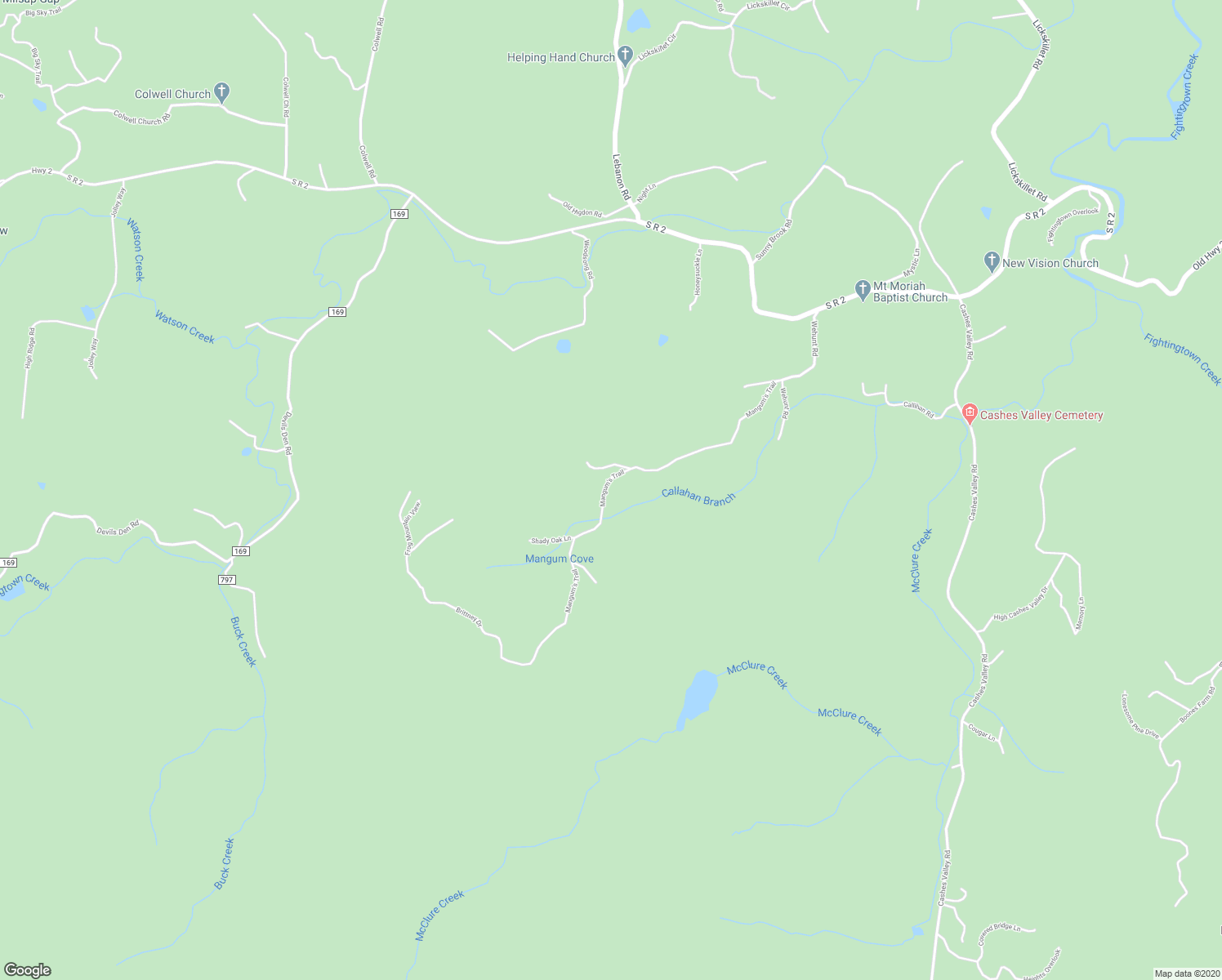 map of restaurants, bars, coffee shops, grocery stores, and more near 721 Mangum's Trail in Blue Ridge