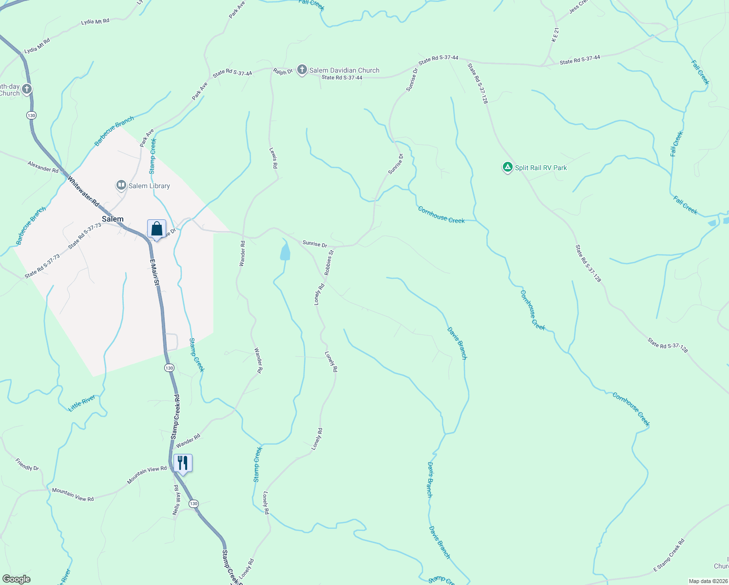 map of restaurants, bars, coffee shops, grocery stores, and more near 144 Rebecca Lane in Salem