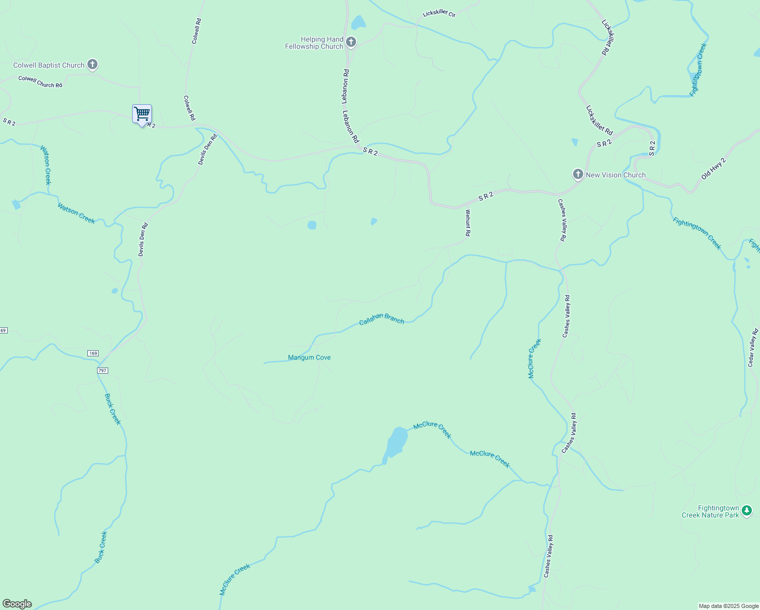 map of restaurants, bars, coffee shops, grocery stores, and more near 533 Mangum's Trail in Blue Ridge