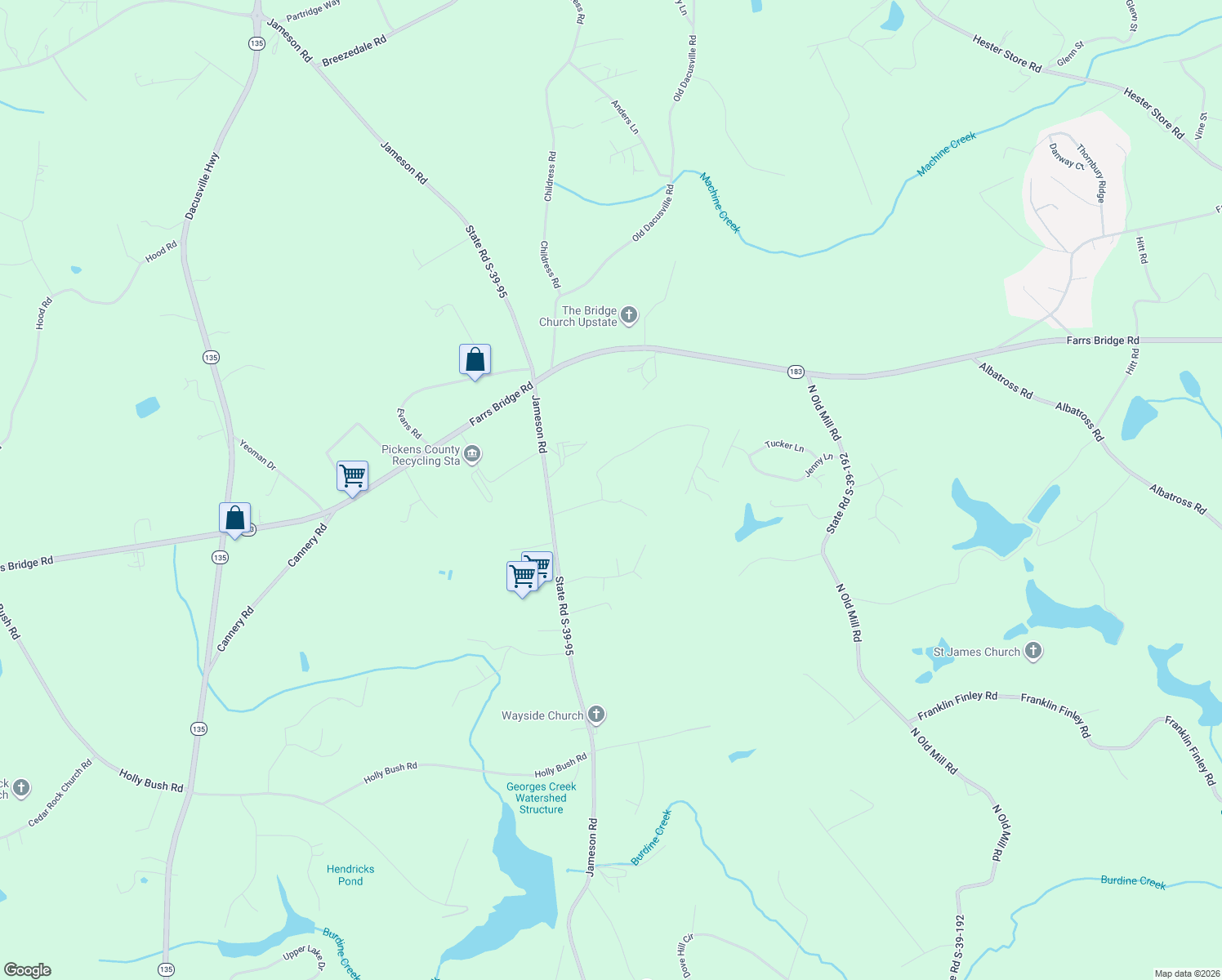 map of restaurants, bars, coffee shops, grocery stores, and more near 212 Holly Drive in Easley