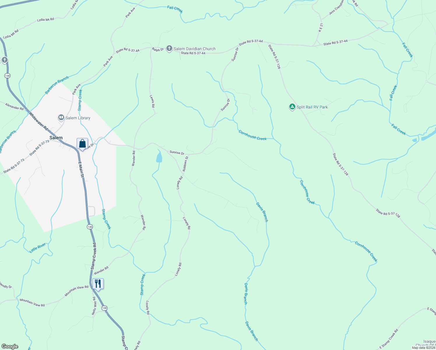 map of restaurants, bars, coffee shops, grocery stores, and more near 144 Rebecca Lane in Salem