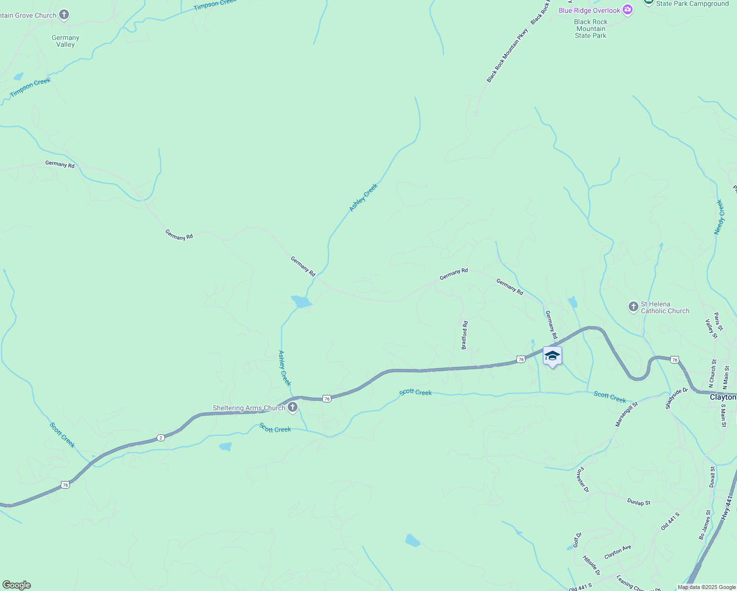 map of restaurants, bars, coffee shops, grocery stores, and more near 100 Grouse Ledge Drive in Clayton