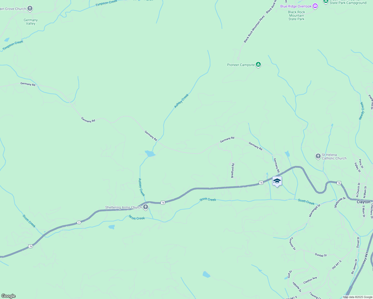 map of restaurants, bars, coffee shops, grocery stores, and more near 100 Grouse Ledge Drive in Clayton