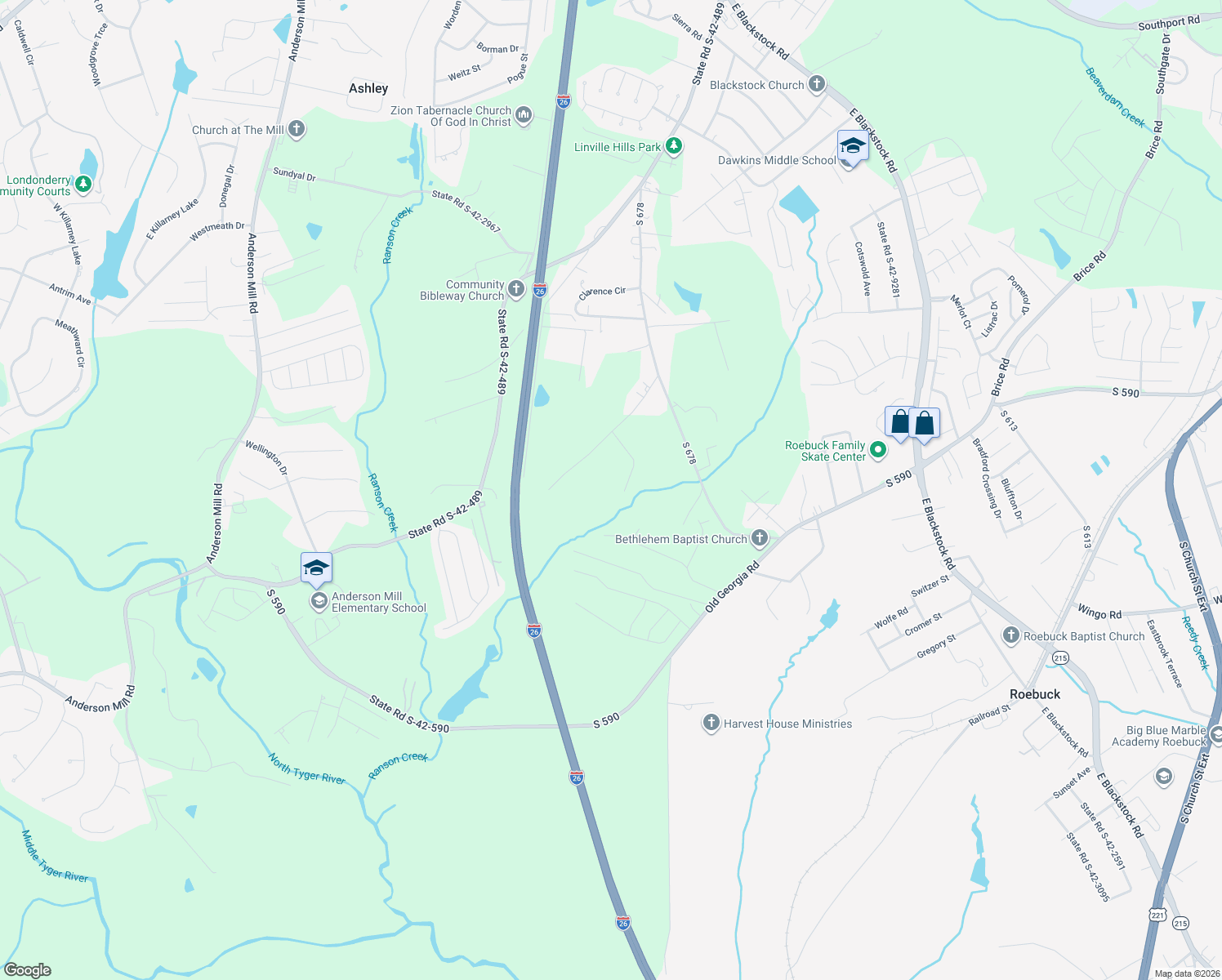 map of restaurants, bars, coffee shops, grocery stores, and more near 271 Nash Road in Moore