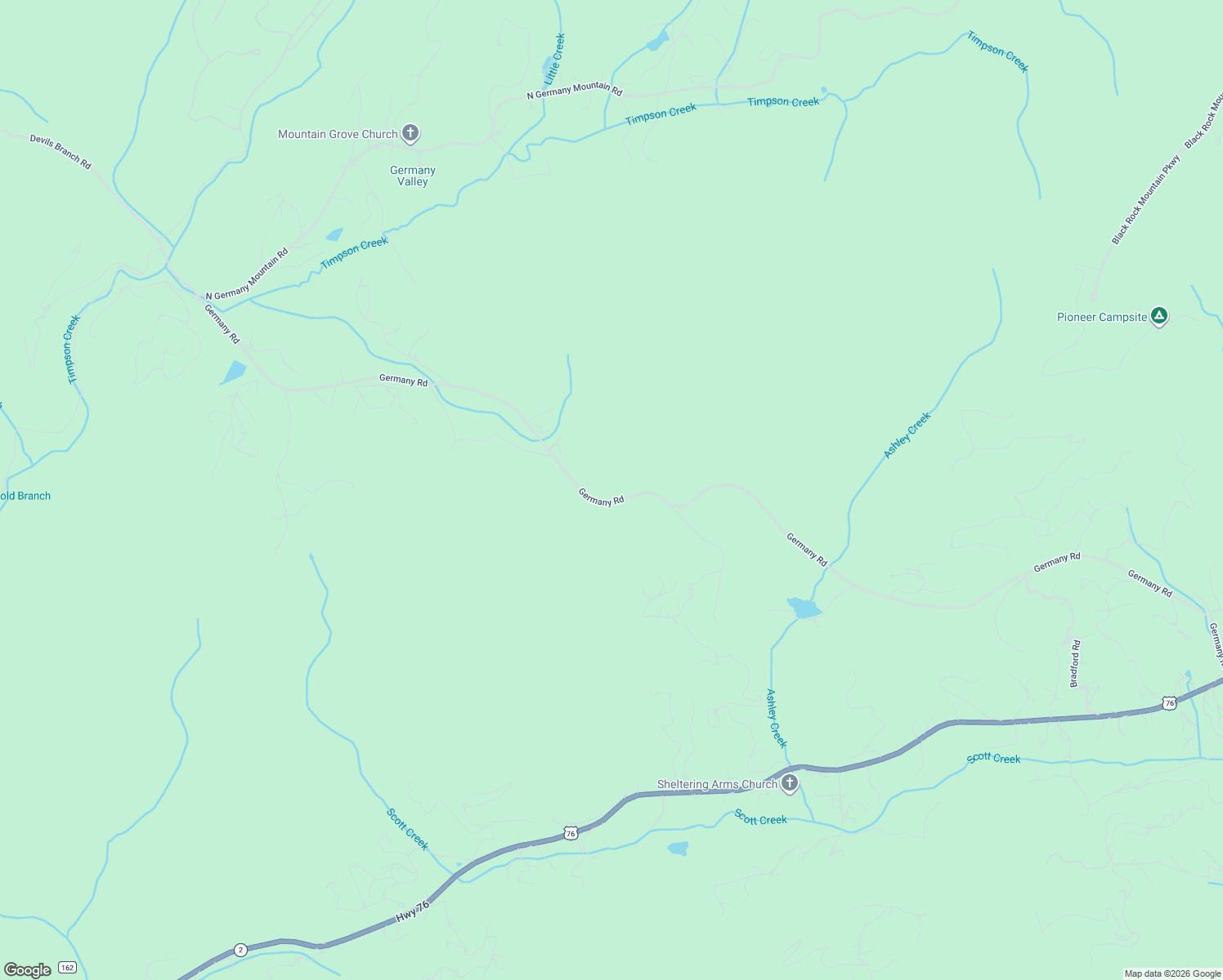 map of restaurants, bars, coffee shops, grocery stores, and more near 2280 Germany Road in Clayton