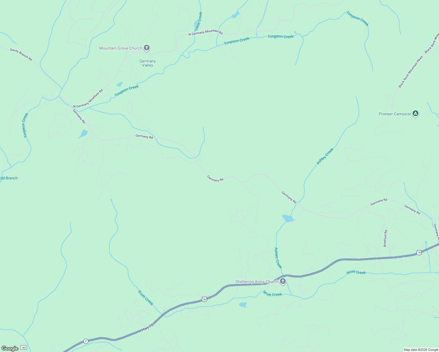 map of restaurants, bars, coffee shops, grocery stores, and more near 2280 Germany Road in Clayton