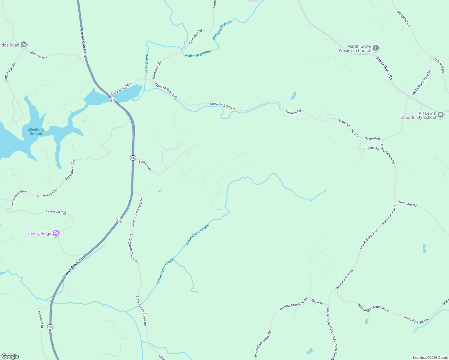 map of restaurants, bars, coffee shops, grocery stores, and more near 128 Julie Way in Pickens