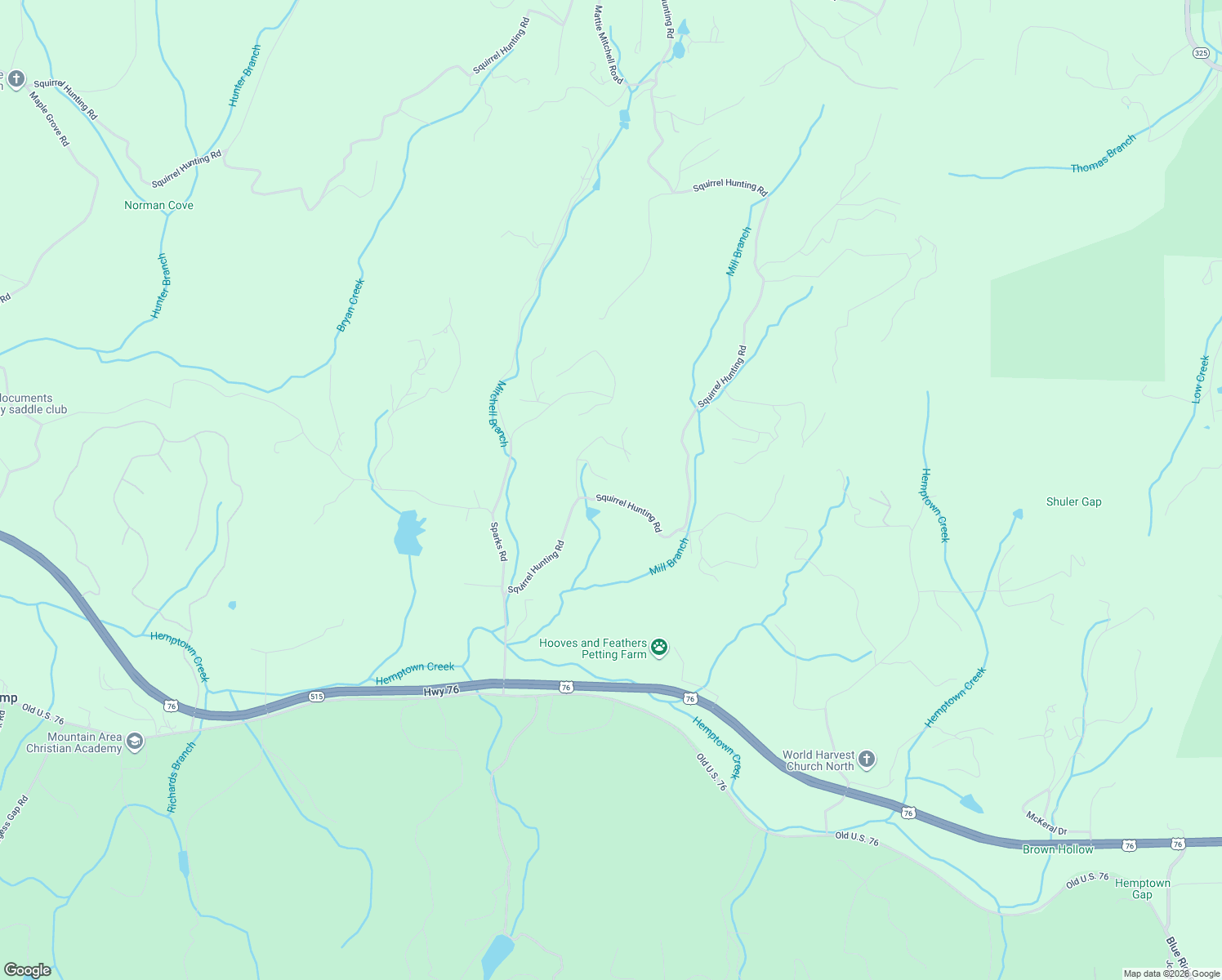 map of restaurants, bars, coffee shops, grocery stores, and more near 100 Spring Ridge Lane in Morganton